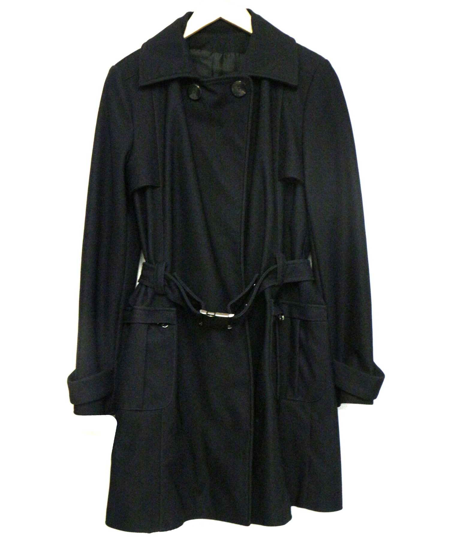 中古・古着通販】LOEWE (ロエベ) ベルテッドコート ネイビー サイズ:38 