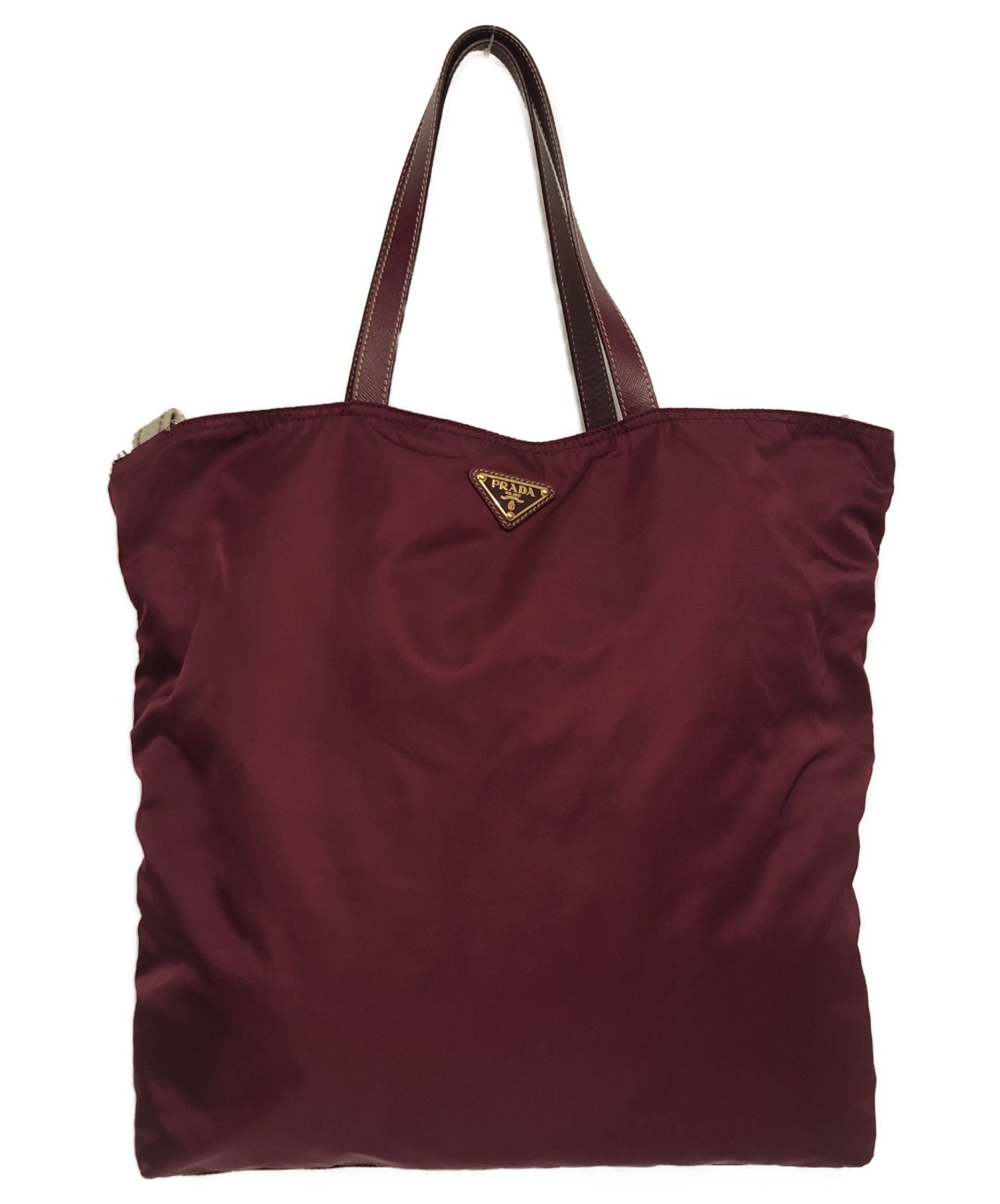 プラダ ナイロン トートバッグ ショルダーバッグ ボルドー PRADA PRADA