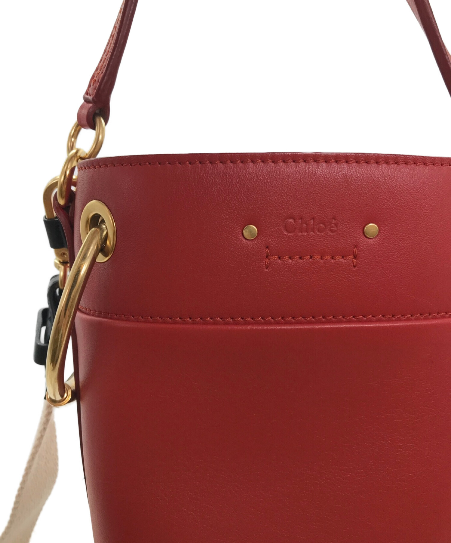 Chloeクロエ レトロ ビンテージ セットアップ レッド 赤 Lサイズ レトロ古着 80s Chloe' ダブルブレスト ロングワンピース 40 赤