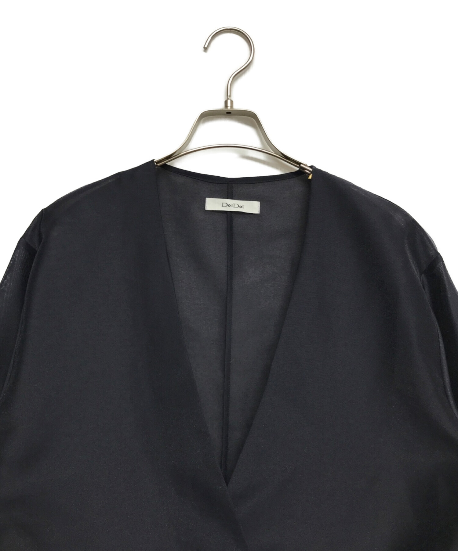 中古・古着通販】DOUDOU (ドゥドゥ) ノーカラーオーガンジージャケット