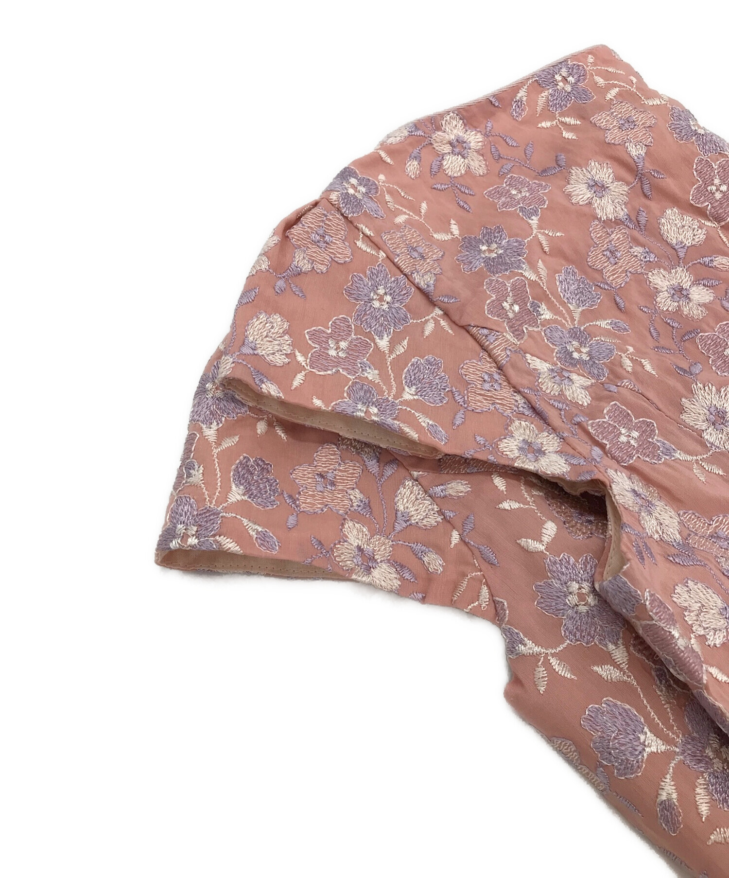 中古・古着通販】TOCCA (トッカ) フラワー刺繍ワンピース ピンク