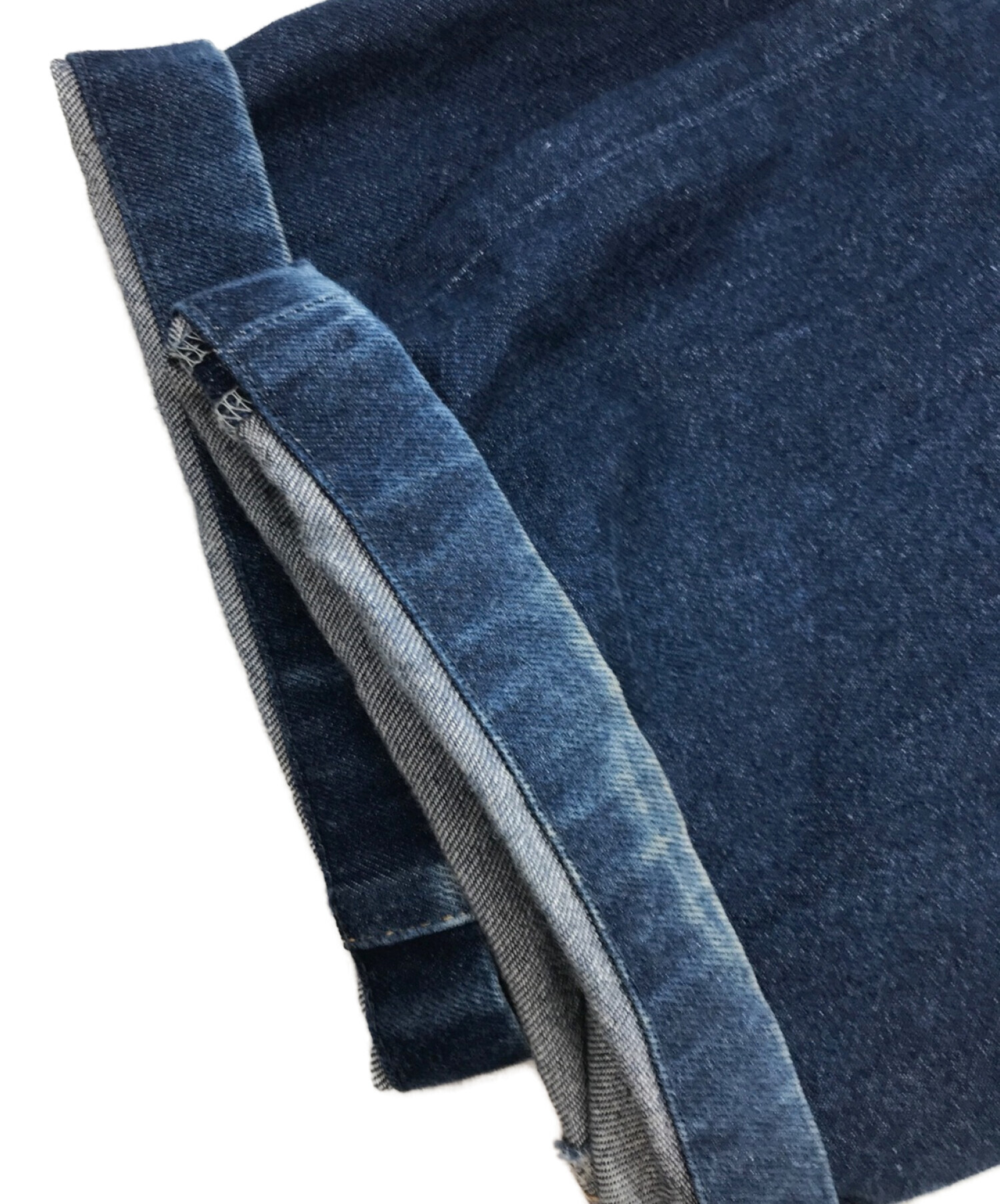 neon sign （ネオンサイン）ワイドデニムスラックス　インディゴリジッド NEONSIGN - 【残りわずか】Wide Denim Slacks(INDIGO USED