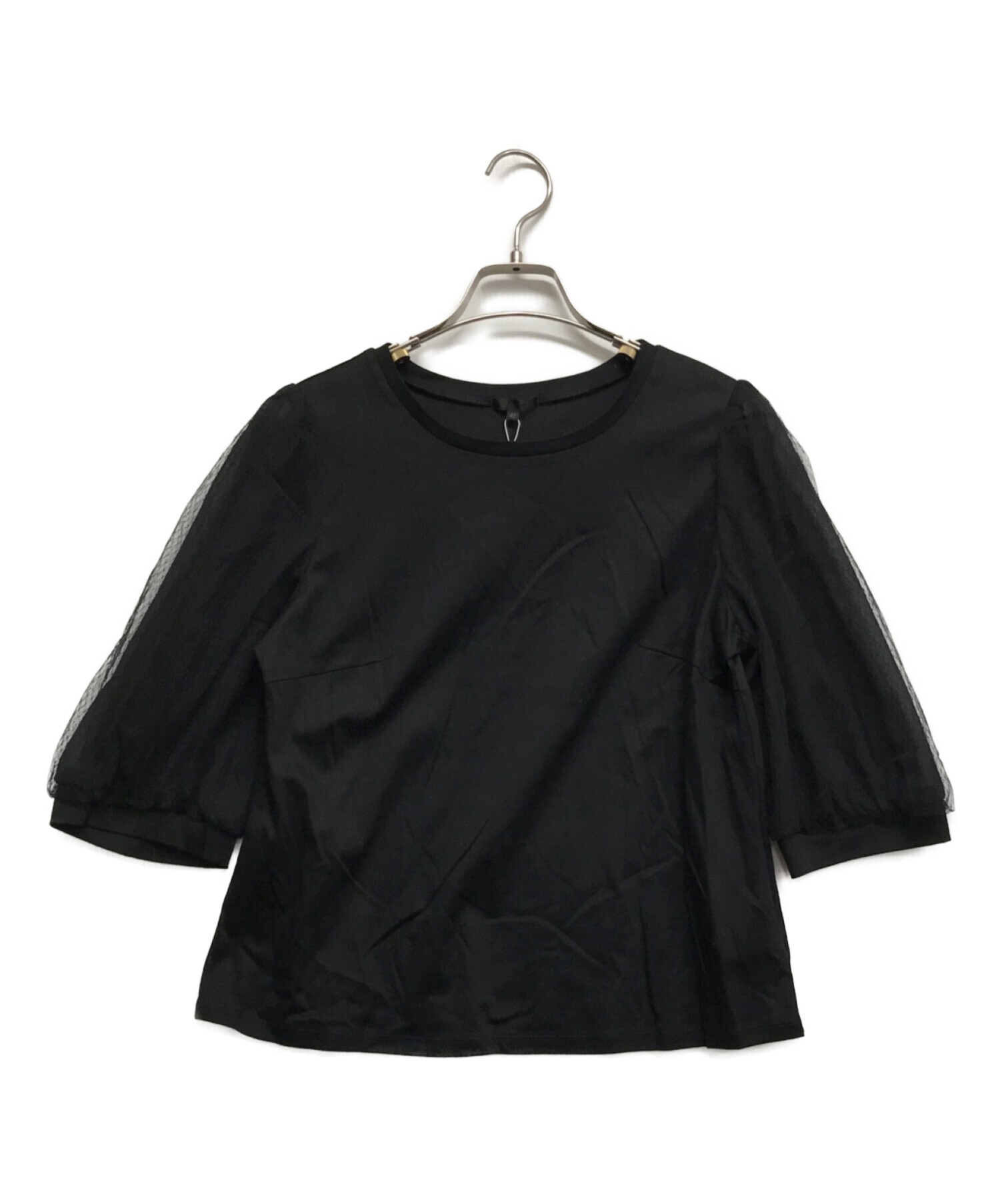 中古・古着通販】TO BE CHIC (トゥービーシック) 袖チュールカットソー 