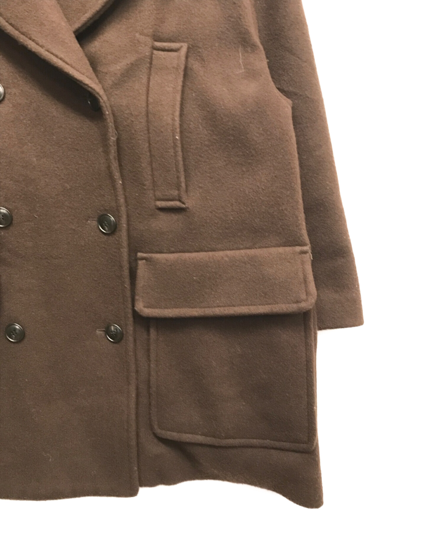 SLOBE IENA メルトンビッグPコート ブラウン 38 メルトンビッグPコート | スローブ イエナ(SLOBE IENA) | マルイ