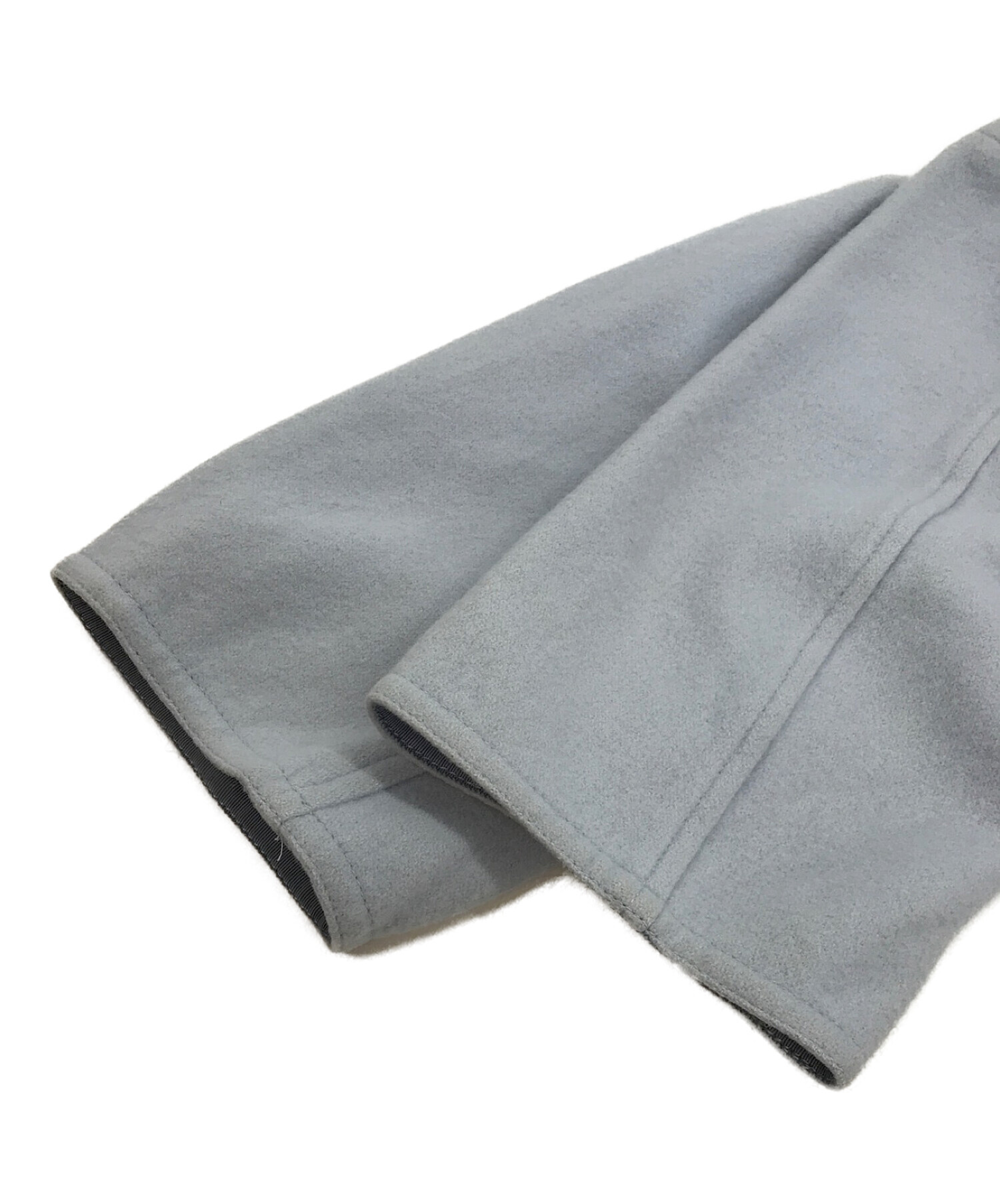 中古・古着通販】yori (ヨリ) ウールノーカラーコート スカイ