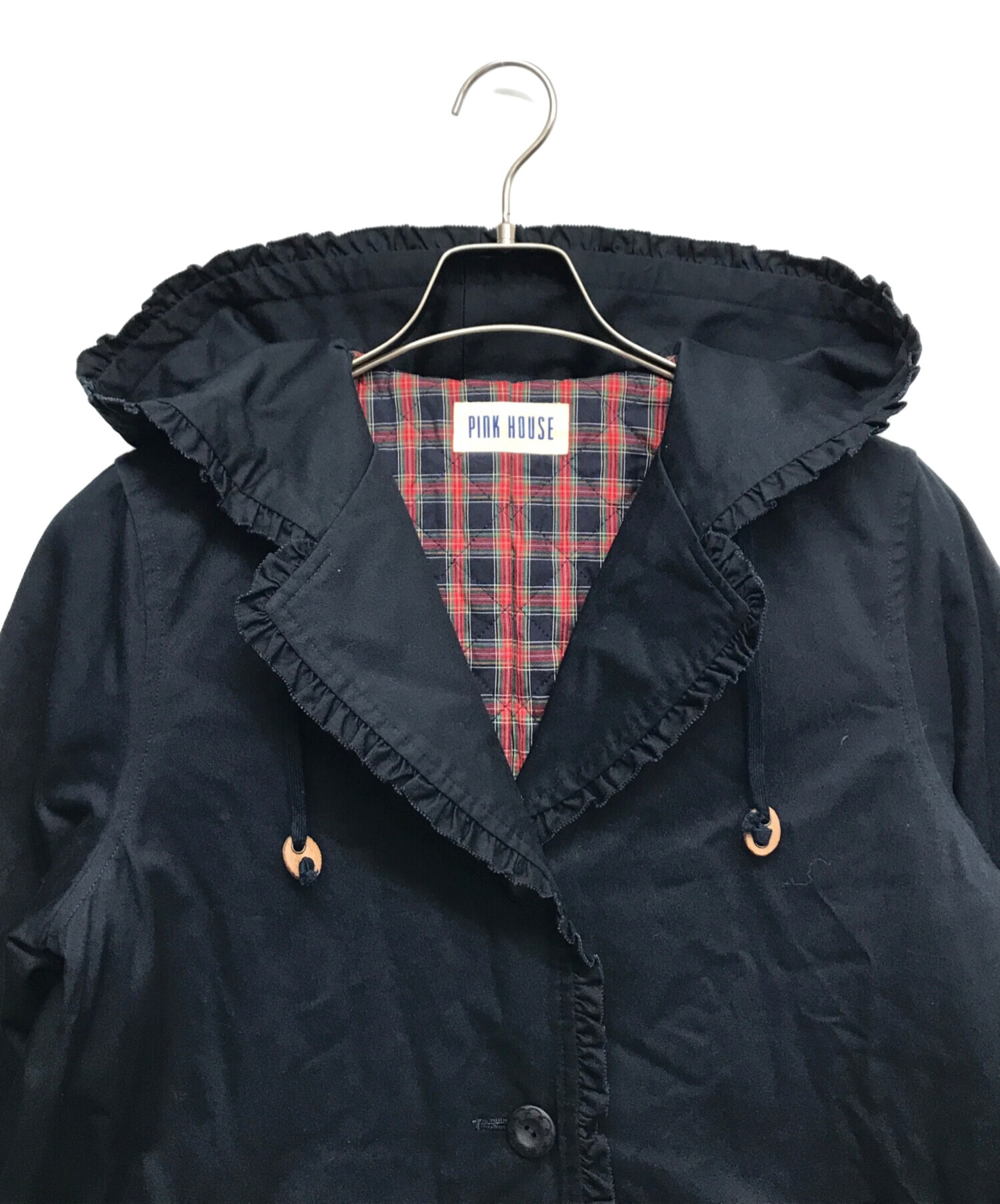 中古・古着通販】PINK HOUSE (ピンクハウス) フーデット裏地タータン 