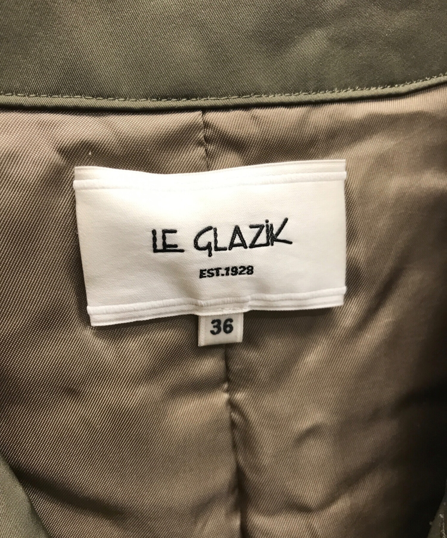中古・古着通販】LE GLAZIK (ル グラジック) ダウンコート カーキ