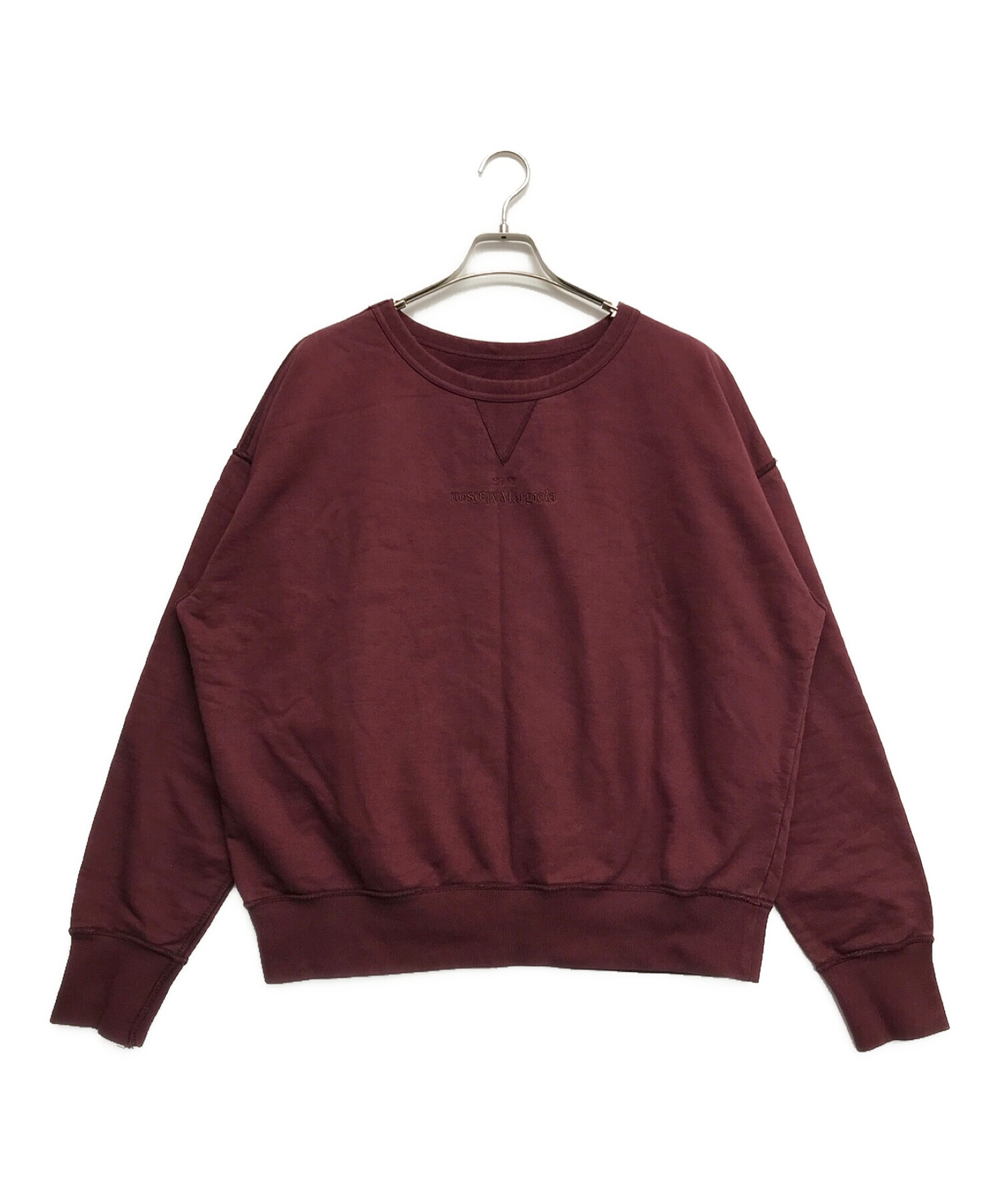 マルジェラ　バーガンディ スウェット　トレーナー Maison Margiela リバースロゴスウェット バーガンディ 【公式通販】