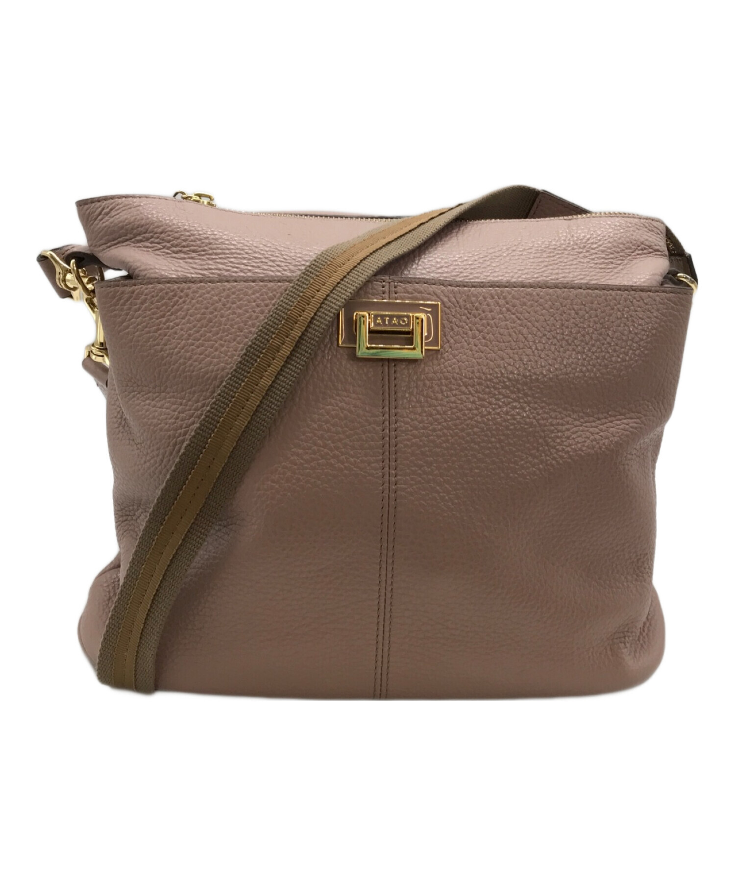 中古・古着通販】ATAO (アタオ) レザーショルダーバッグ ピンク  