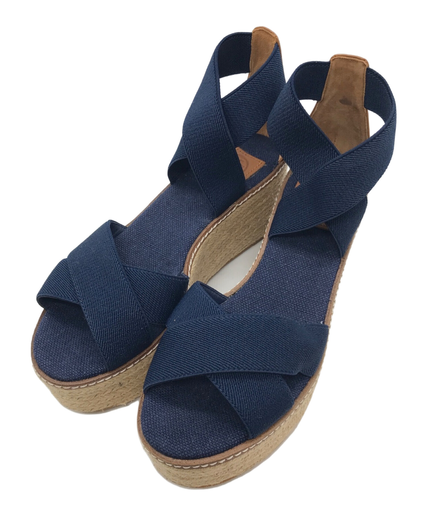 未使用 トリーバーチ サンダル TORY BURCH ウェッジ サンダル 中古・古着通販】TORY BURCH (トリーバーチ) ウェッジソールサンダル
