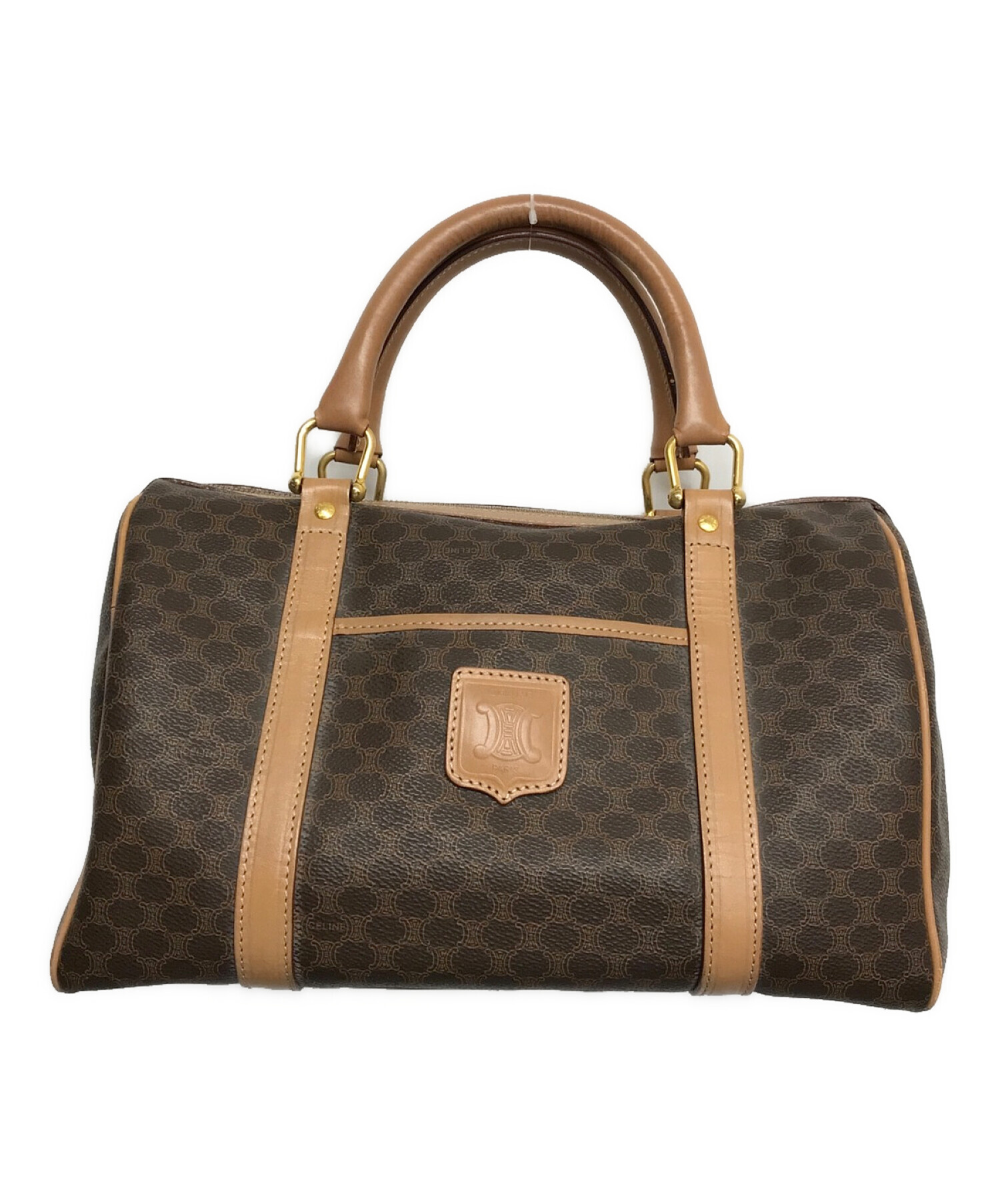 オールドセリーヌ　マカダム柄　ボストンバッグ CELINE MACADAM PATTERNED BOSTON BAG MADE IN ITALY/オールドセリーヌ