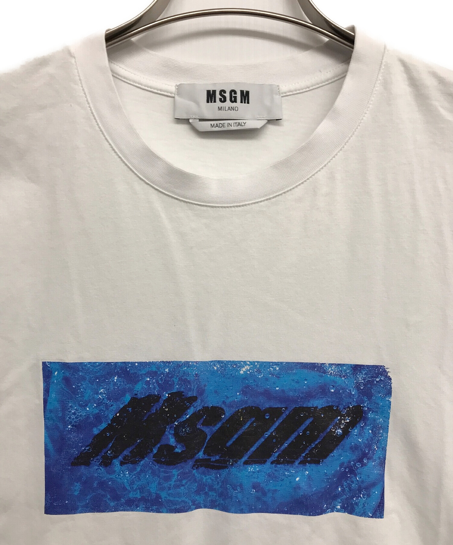 中古・古着通販】MSGM (エムエスジーエム) ロゴプリントTシャツ 
