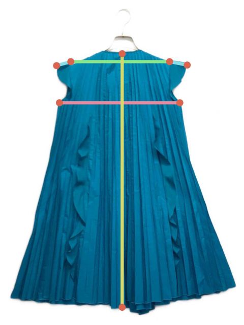 【美品】RED VALENTINO リボンタイ付 フレアワンピース ブルー 38 中古・古着通販】RED VALENTINO (レッドヴァレンティノ) プリーツ