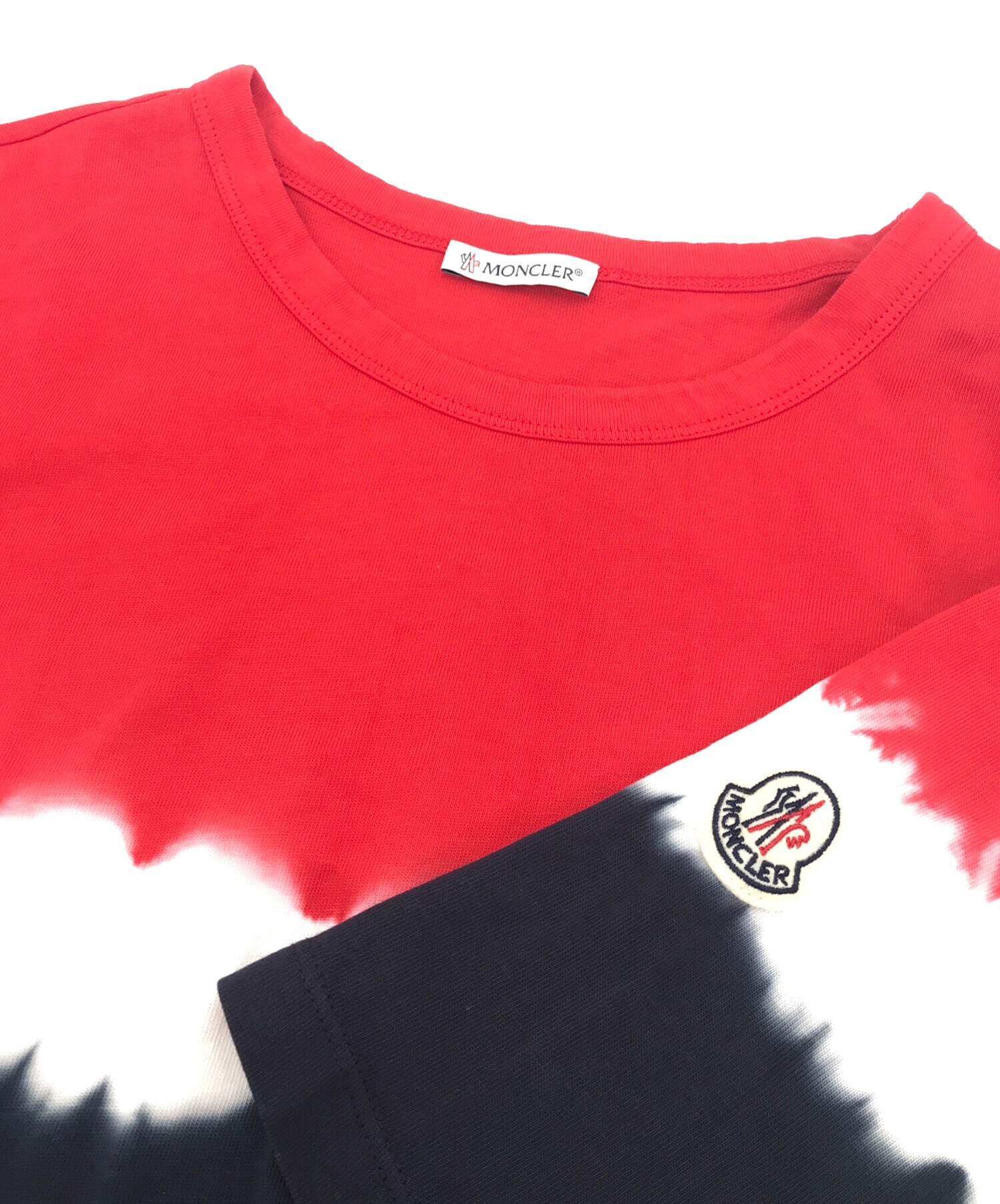 2025⁄26秋冬 【極美品】MONCLER モンクレール Tシャツ レッド デカロゴ