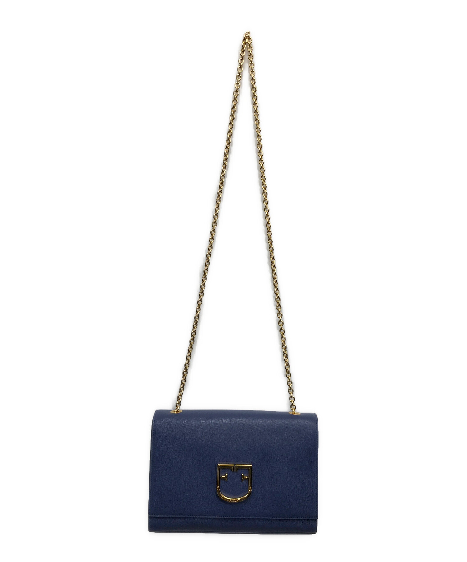 中古・古着通販】FURLA (フルラ) チェーンショルダーバッグ ブルー