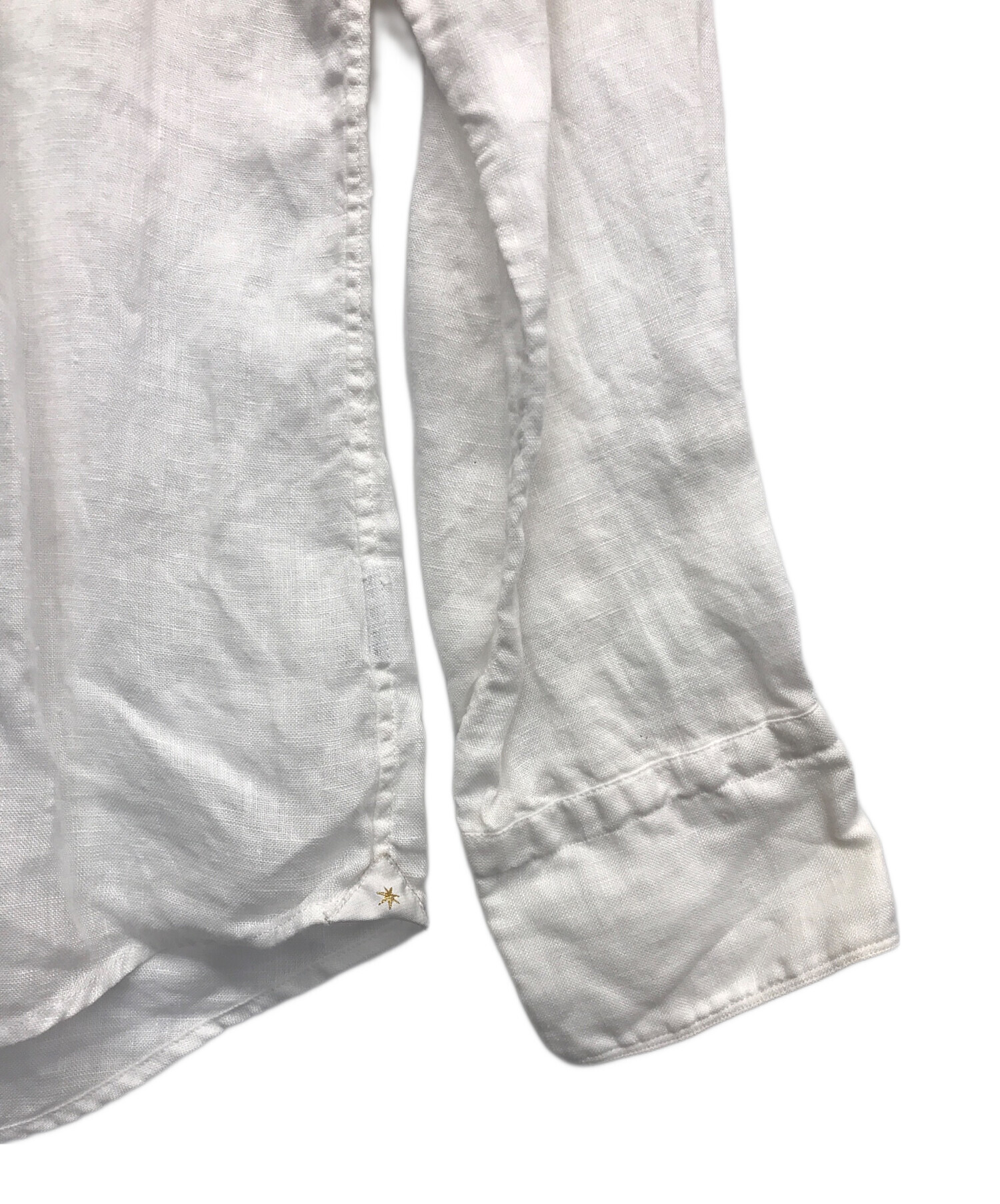 未使用に近い　バグッタ　リネン　サファリジャケット バンドカラー　S 未使用に近い バグッタ リネン サファリジャケット バンドカラー S 未