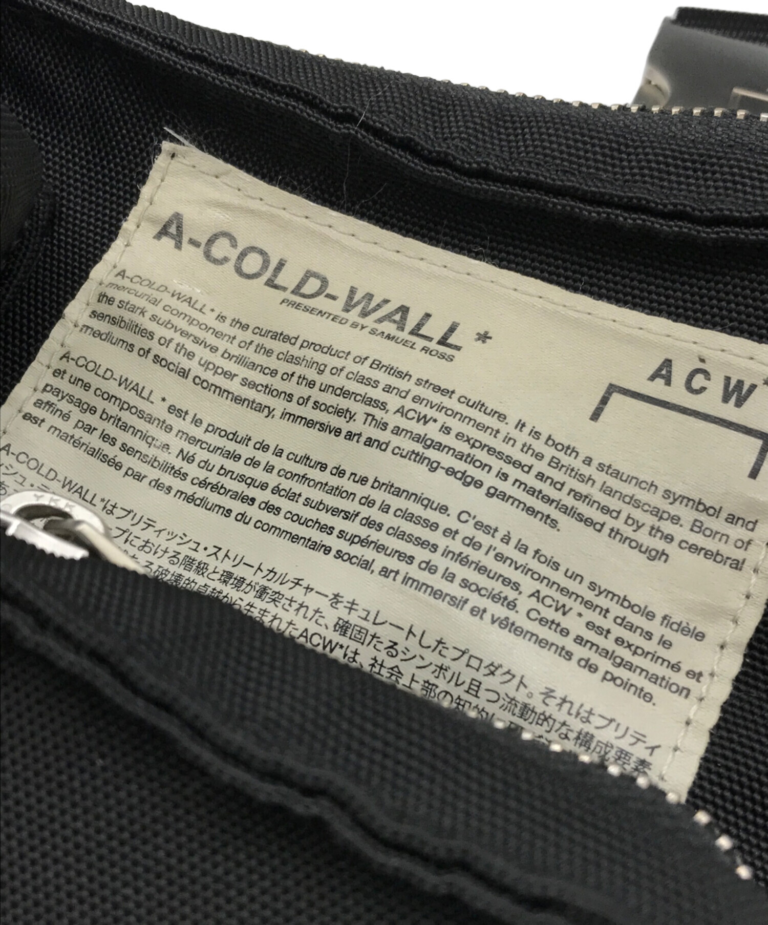 A-COLD-WALL バッグ　定価33000円プラス消費税　ビッグトートバッグ　正規品　▲ A Cold Wall ア コールド ウォール ボディバッグ Logo