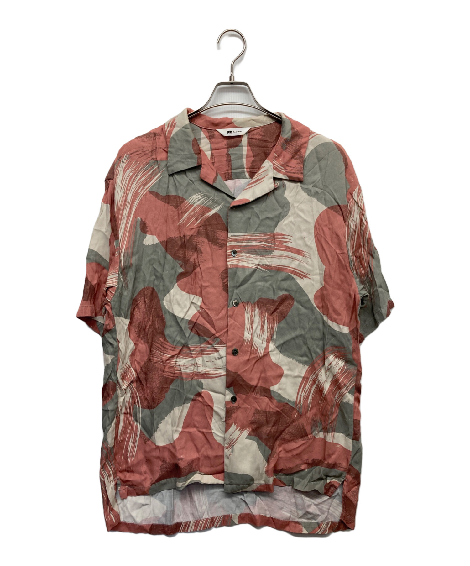 中古・古着通販】Soe (ソーイ) ピンクカモオープンカラーシャツ グレー 