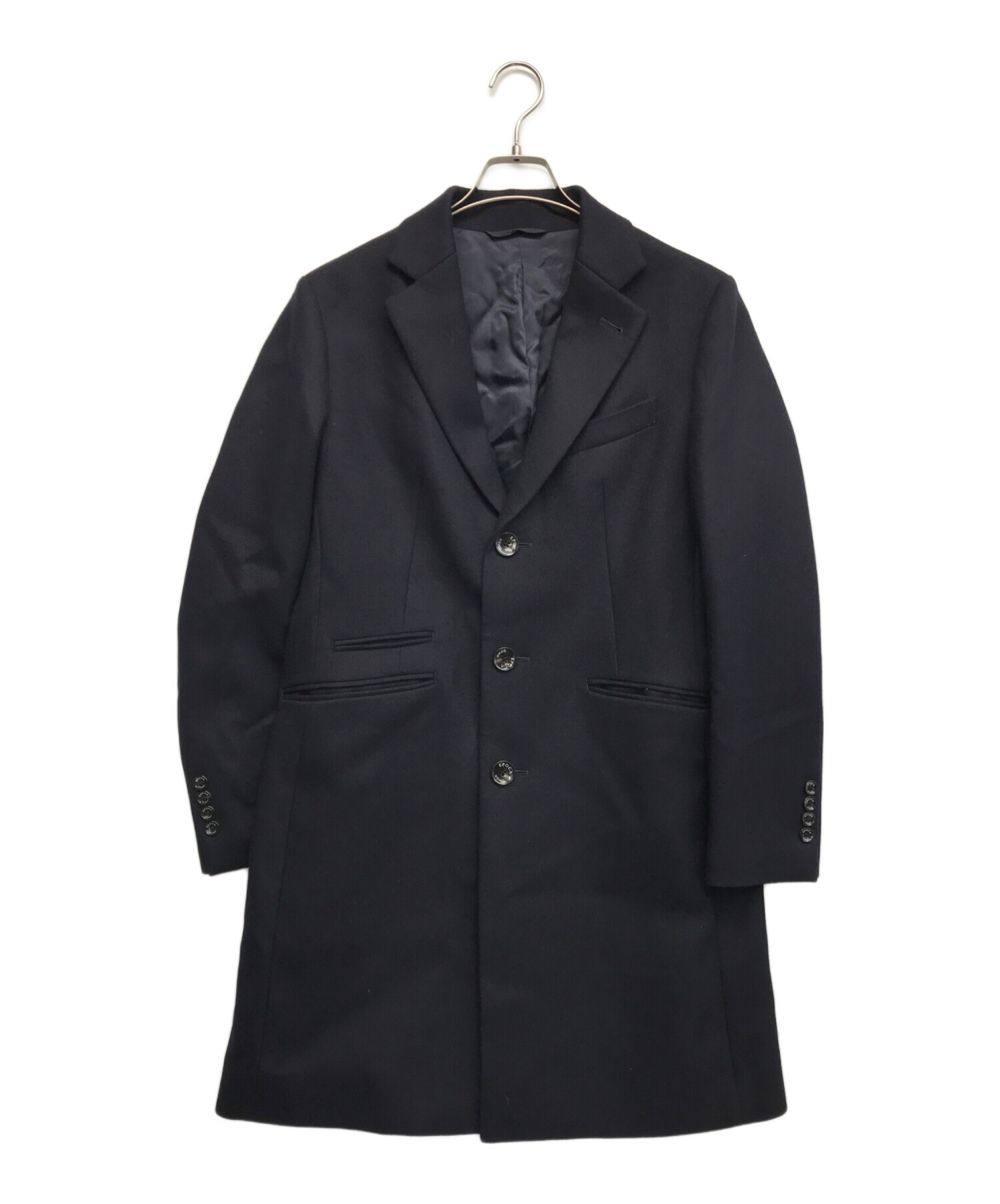 高級EPOCA　UOMO　エポカウォモ ウール100チェスターコート EPOCA UOMO（エポカ ウォモ） チェスターコート コート 千鳥ジャカード