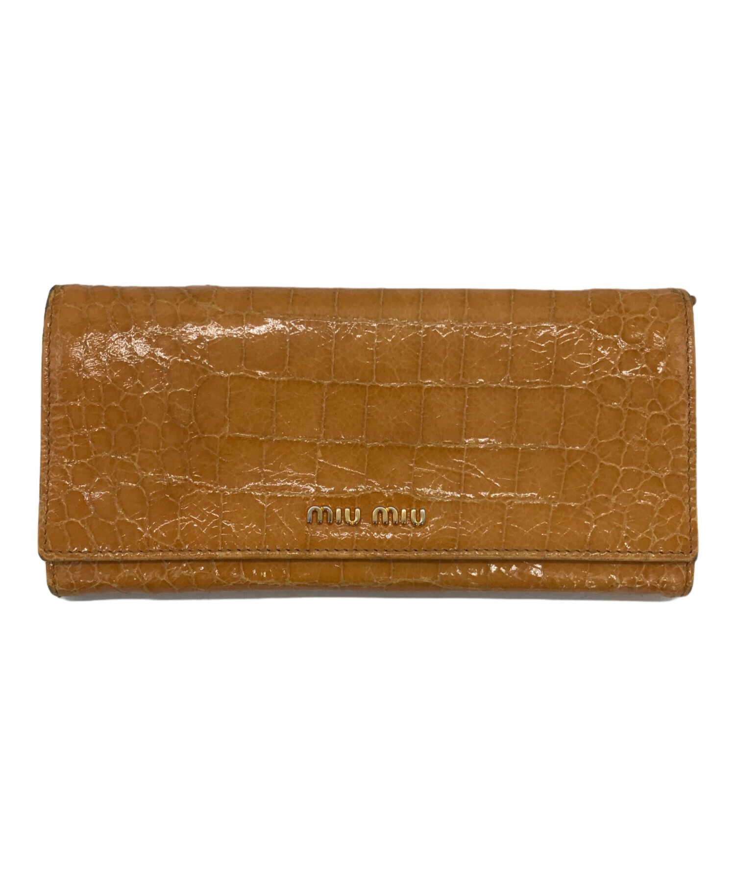 中古・古着通販】MIU MIU (ミュウミュウ) クロコダイル型押し 長財布 