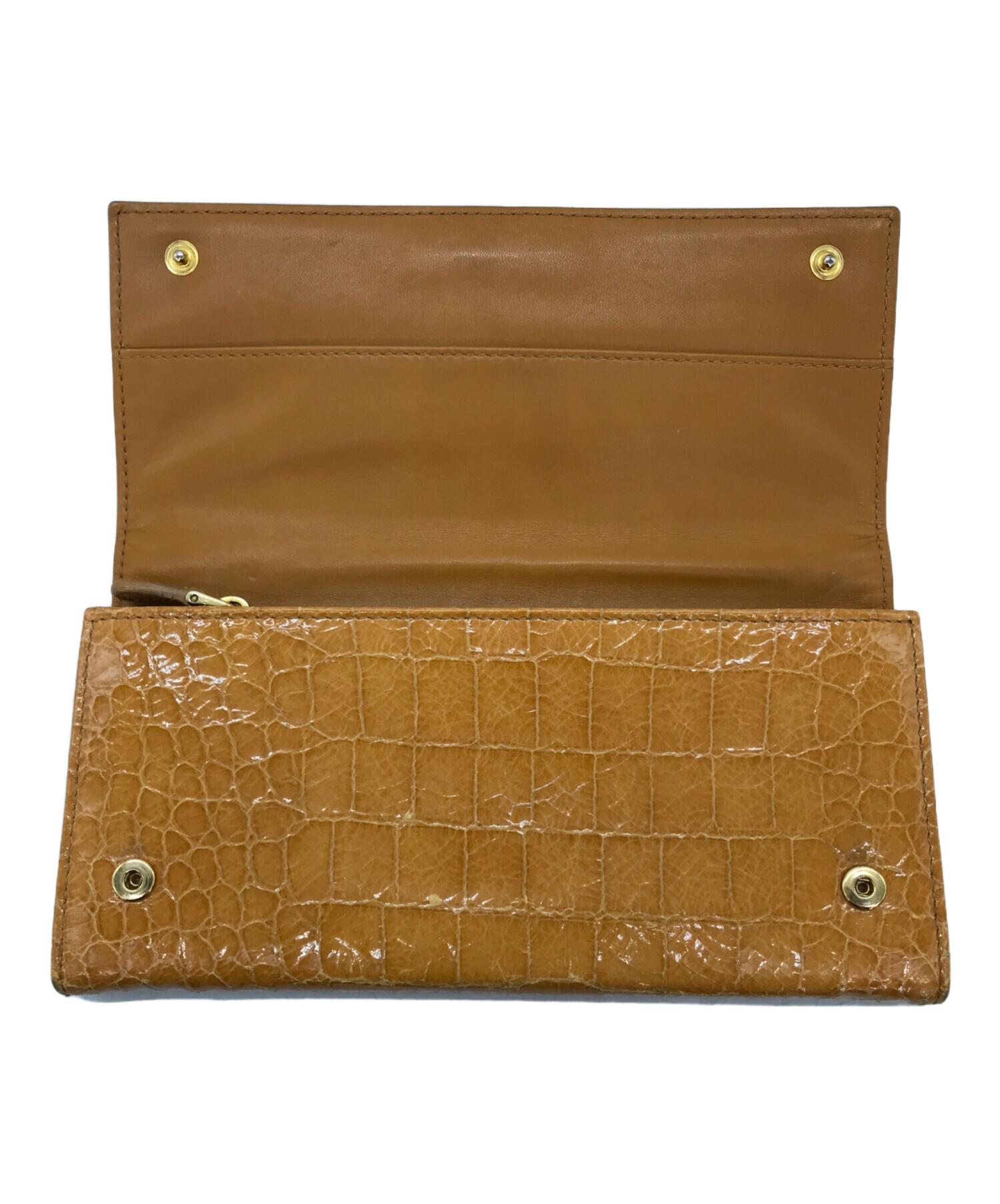 中古・古着通販】MIU MIU (ミュウミュウ) クロコダイル型押し 長財布 