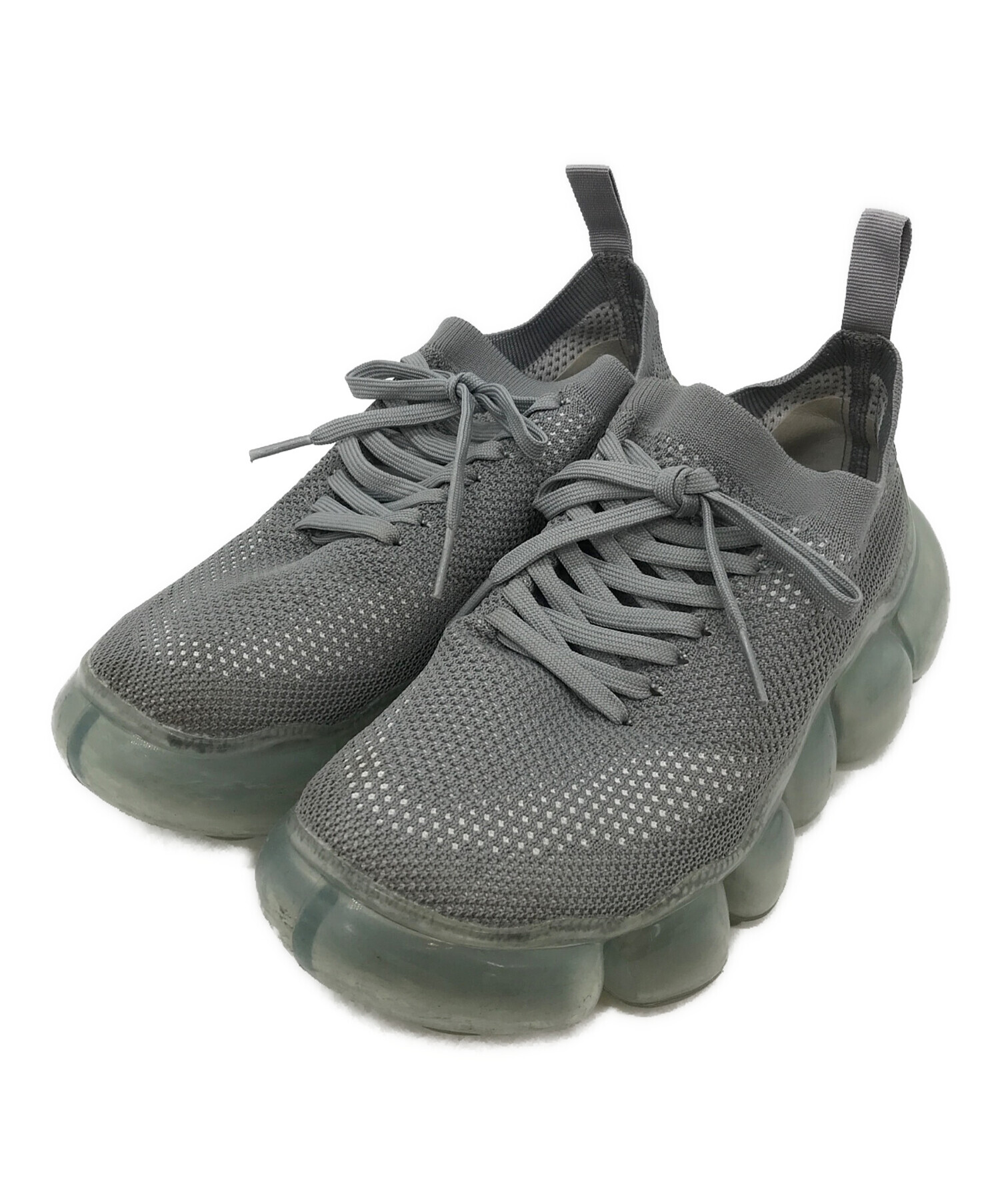 grounds グラウンズ スニーカー グレー 厚底 レディース 25cm