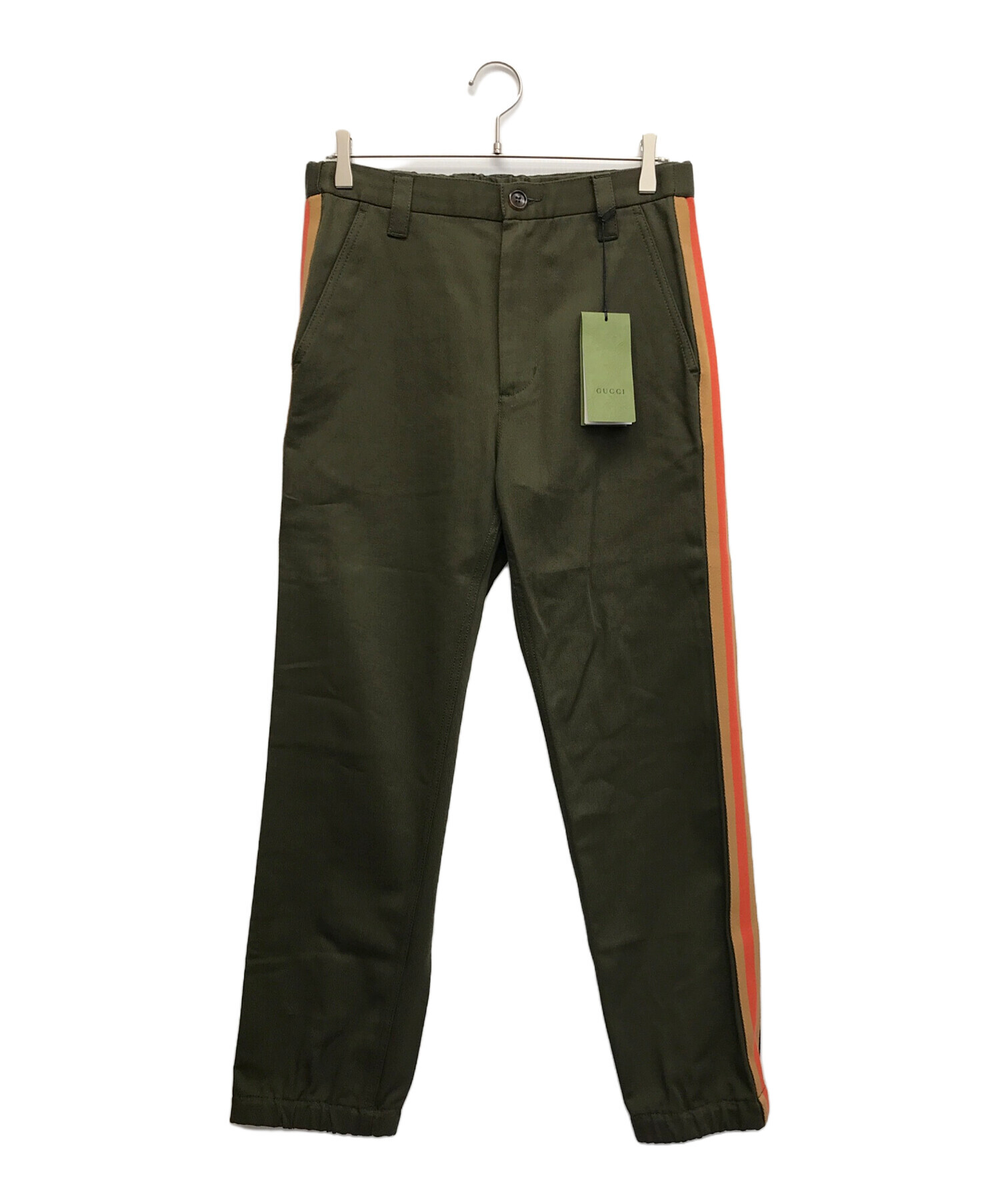中古・古着通販】GUCCI (グッチ) トラックトコットンパンツ グリーン