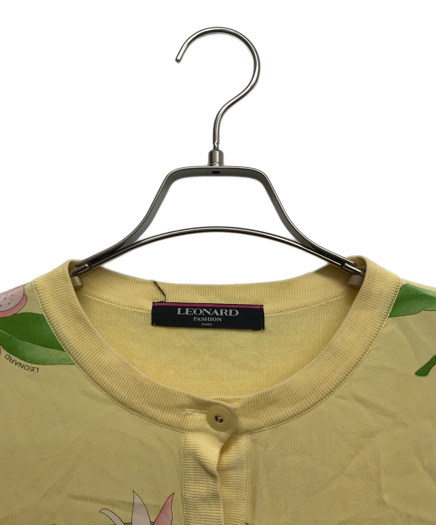 中古・古着通販】LEONARD (レオナール) 花柄カーディガン イエロー