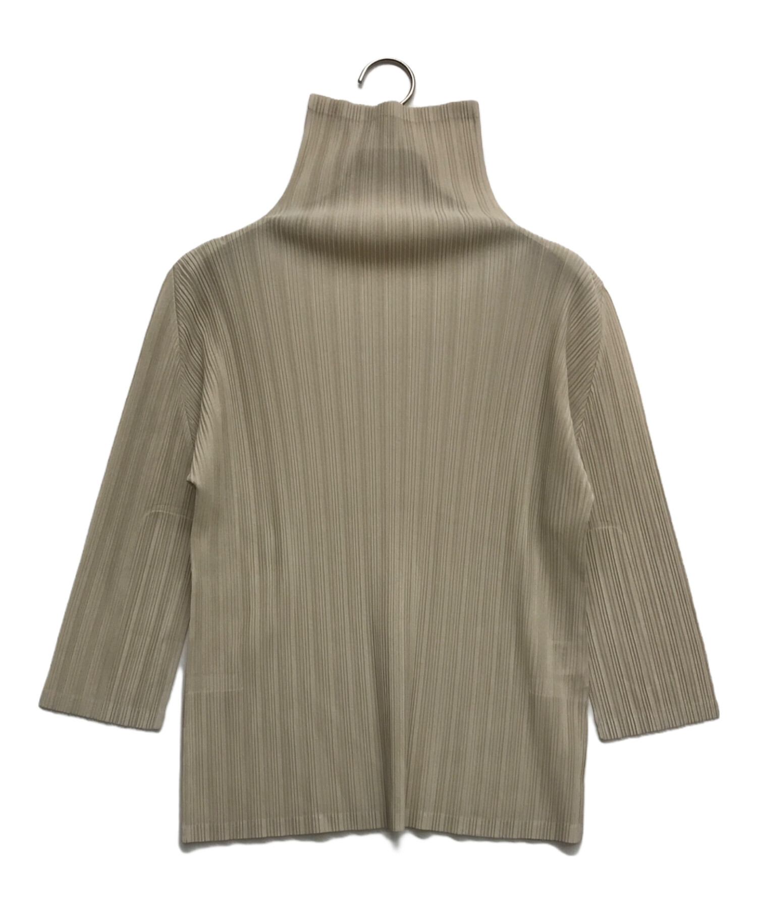 PLEATS PLEASE プリーツプリーズ ブラウス L ベージュ 【古着】【中古】【送料無料】 中古・古着通販】PLEATS PLEASE (プリーツプリーズ) シワ加工プリーツ