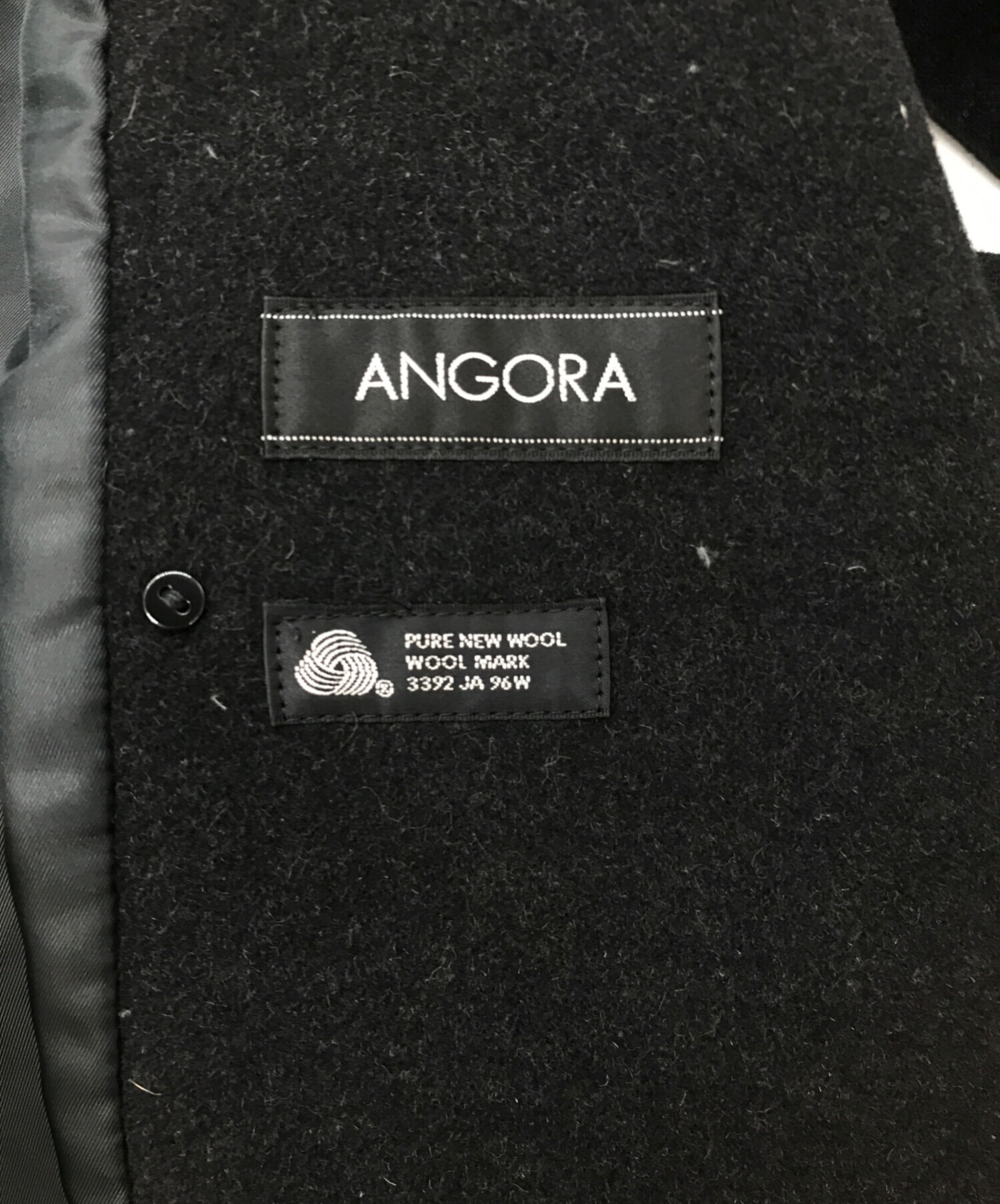   アンゴラ ロングコート カルバンクライン ブラック 未使用 カルバンクライン アンゴラ ウール コート ロングコート