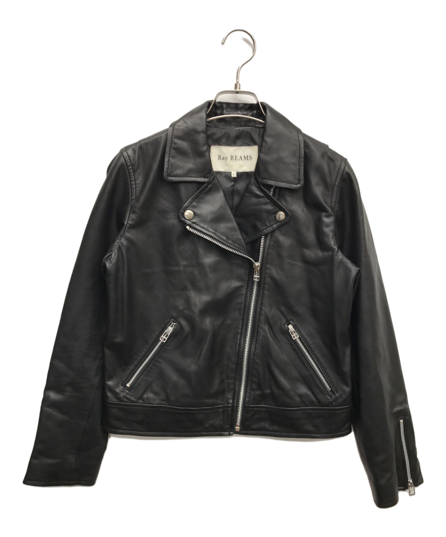 Ray BEAMS 黒 レザーダブルライダース 中古・古着通販】RAY BEAMS (レイ ビームス) ラムレザーダブル