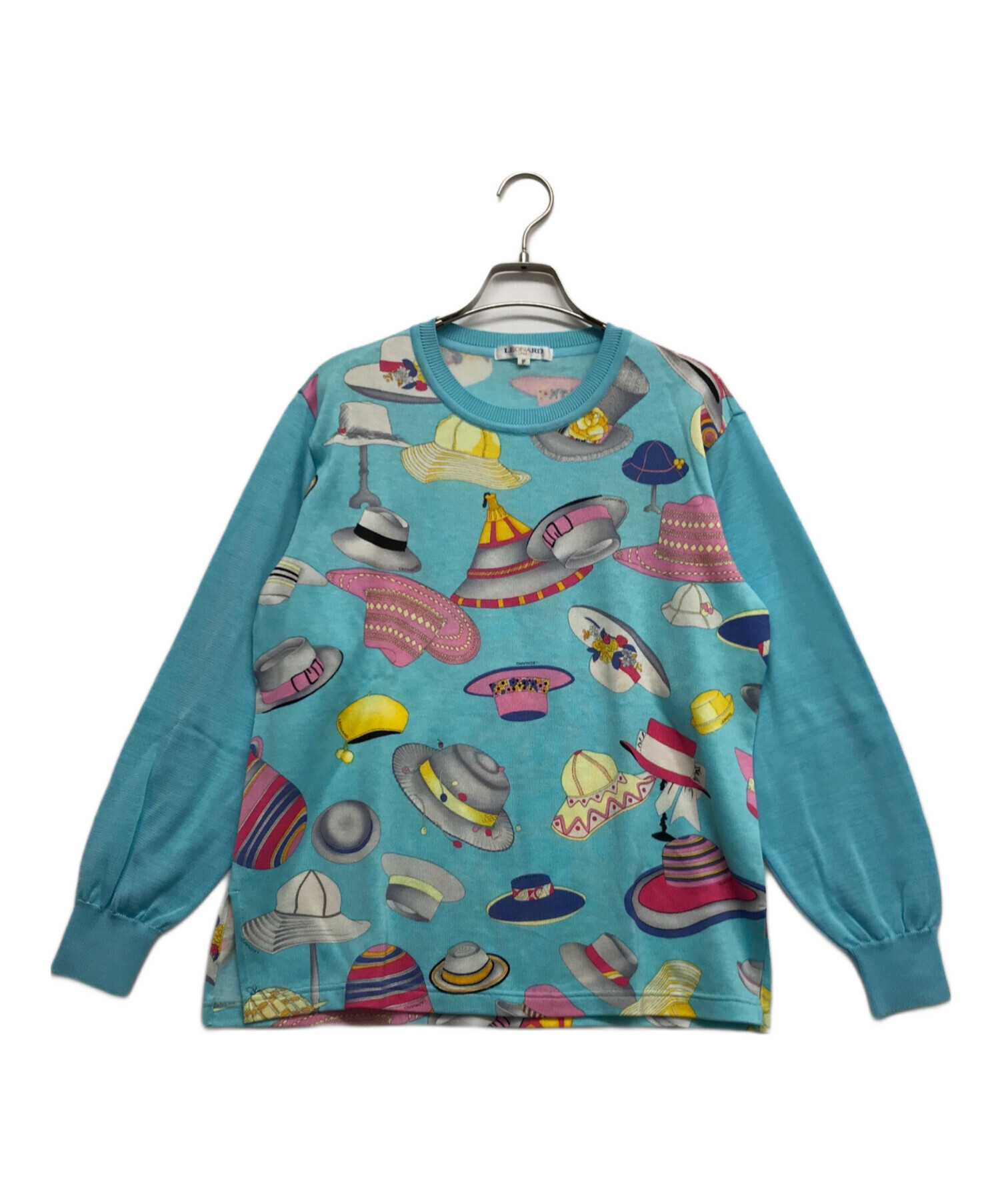 レオナールスポーツ LEONARD SPORT ブルーニット ロゴ レディースニット