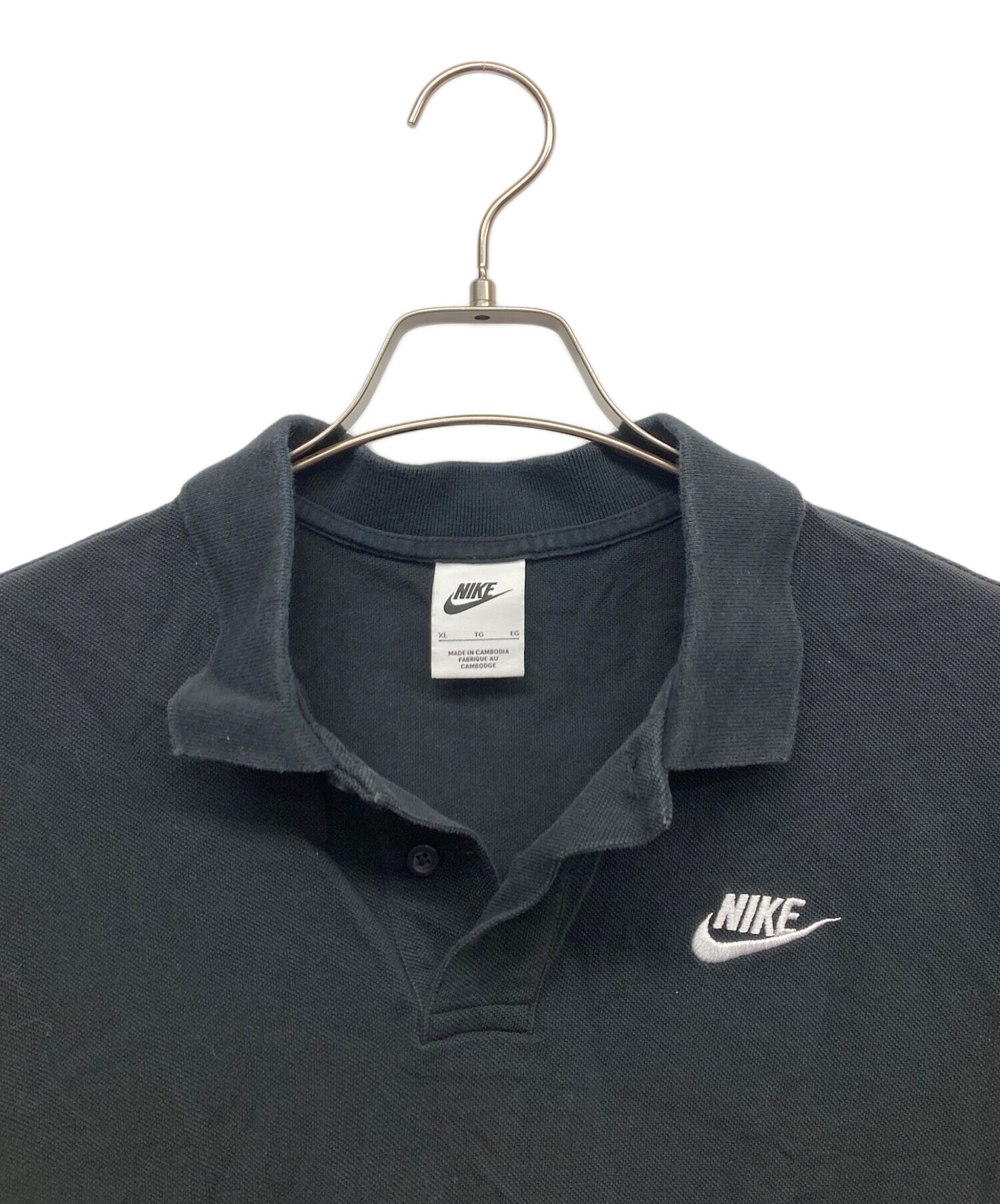中古・古着通販】NIKE (ナイキ) ポロシャツ ブラック サイズ:XL 