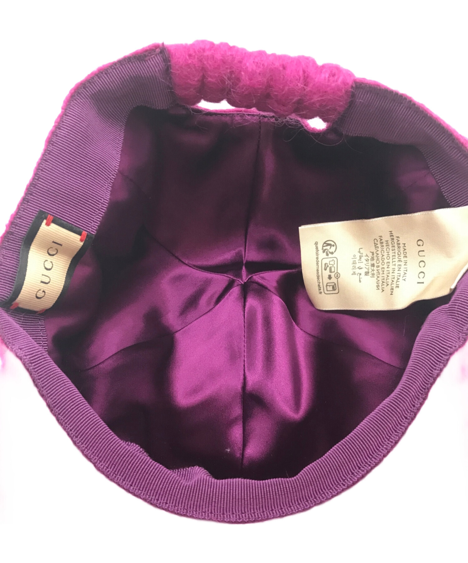 中古・古着通販】GUCCI (グッチ) モヘアベースボールキャップ パープル