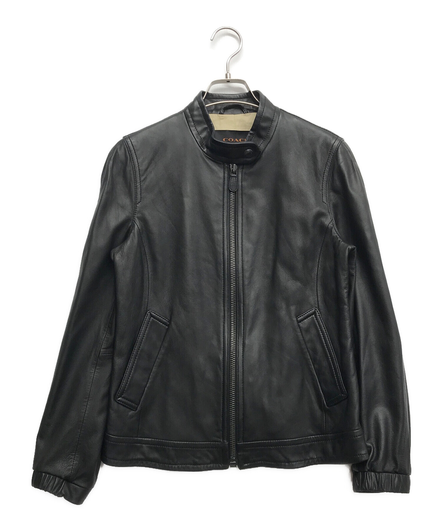 コーチ　coach レザージャケット　レディース　シングル　ライダース　ブラック 中古・古着通販】COACH (コーチ) シングルレザージャケット