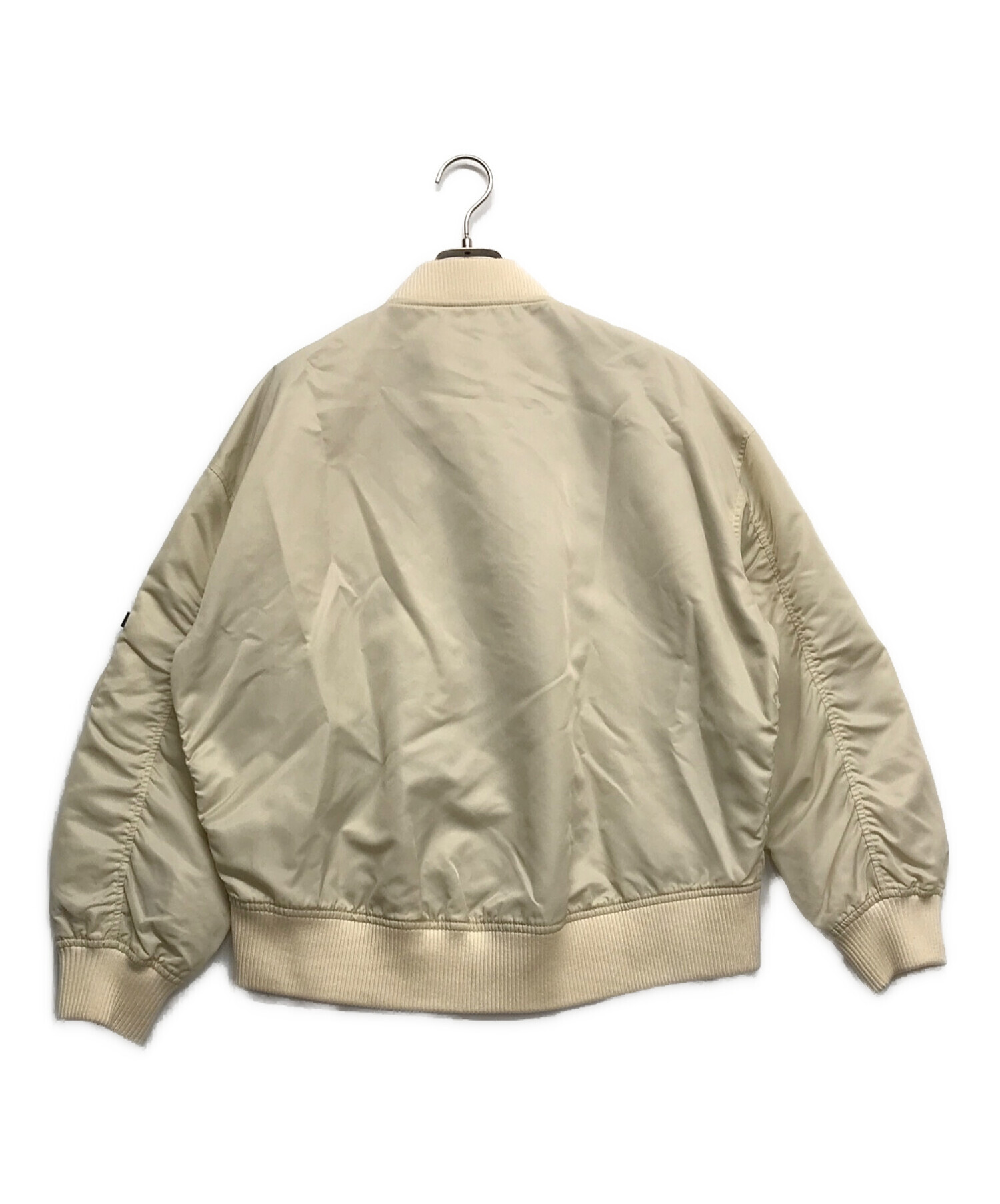 Ym様　ALPHA MA-1 ジャケット ベージュ サイズＭ 中古・古着通販】ALPHA (アルファ) MA-1ジャケット ベージュ サイズ:M