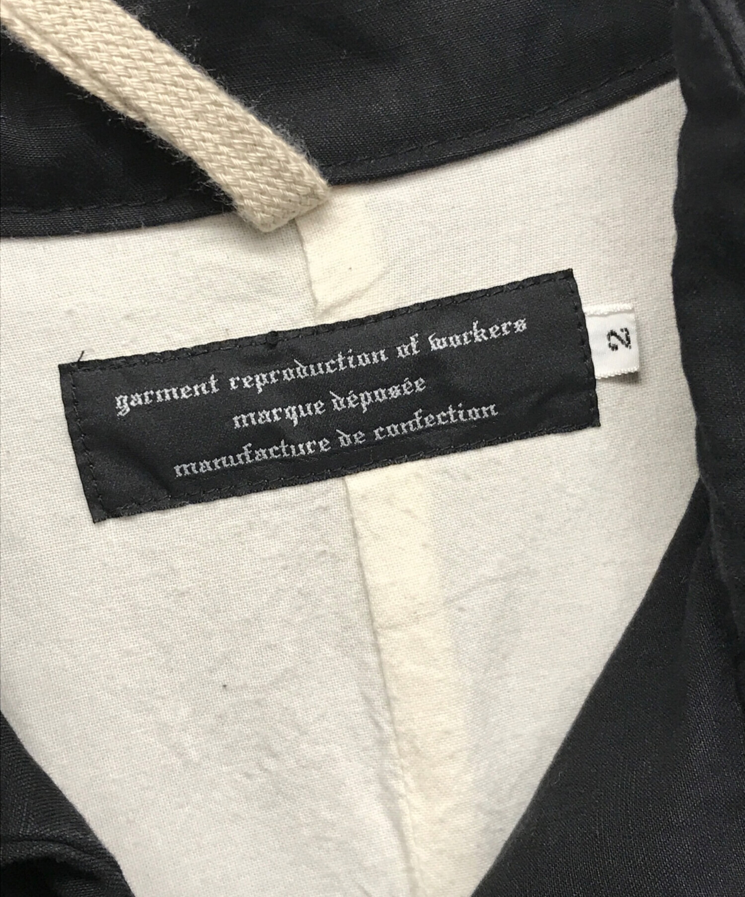 GARMENT REPRODUCTION OF WORKERS◇作務衣ジャケット/リネン/カーキ