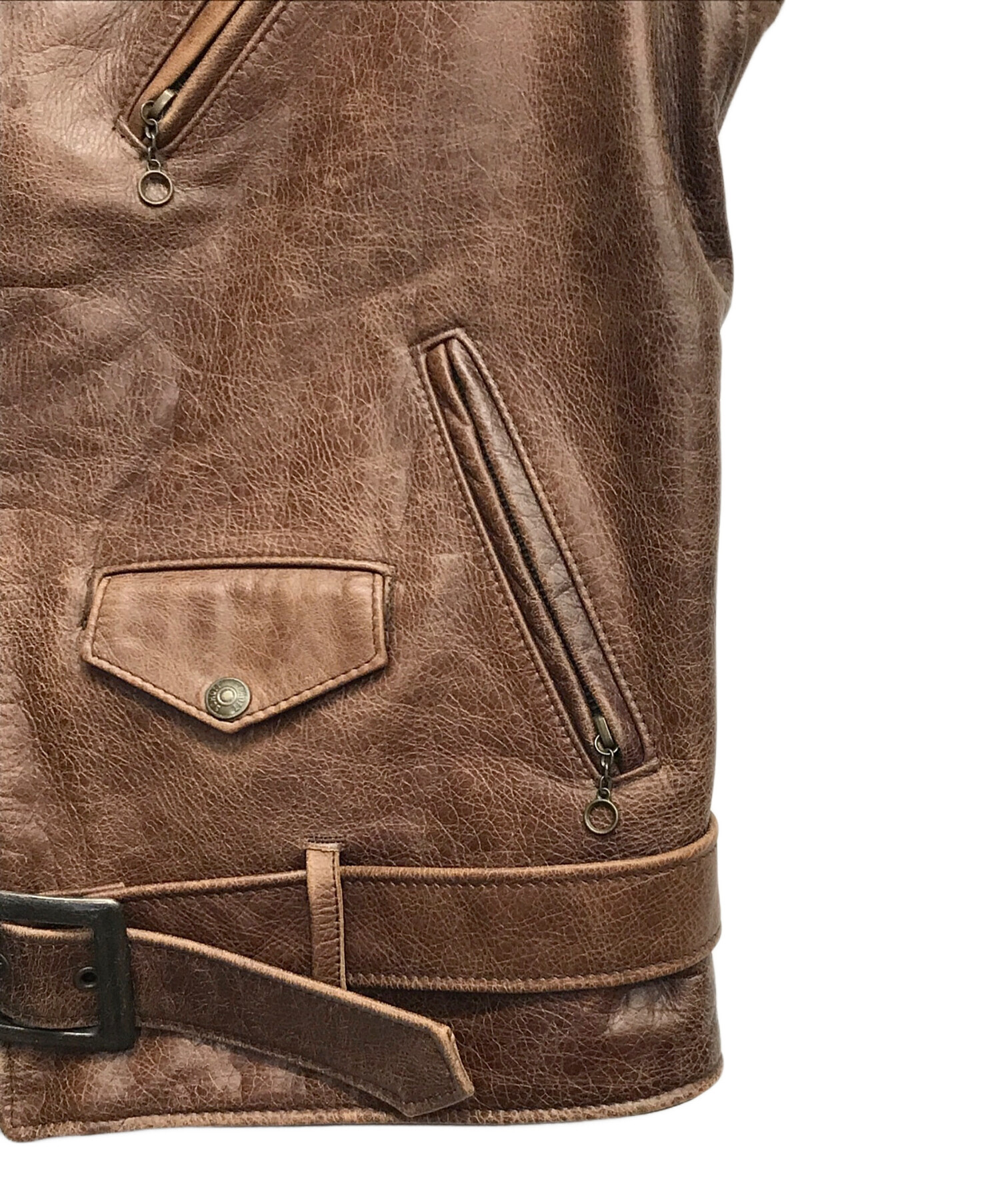 美品✨Schott ライダースジャケット 626VN 本革　ブラウン　XL Schott NYC Vintaged Fitted Cowhide Leather Motorcycle Jacket STYLE