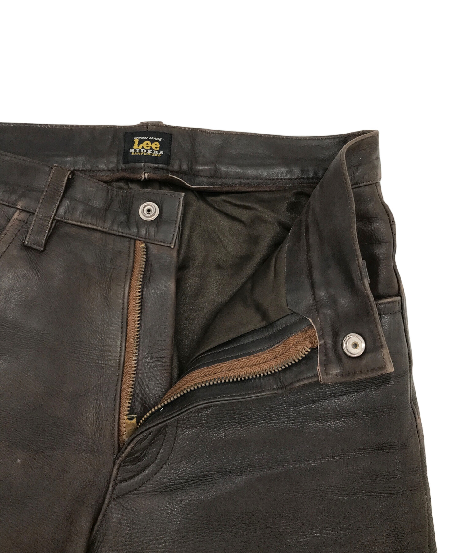 中古・古着通販】LEE (リー) 5201 RIDERS カウレザーパンツ ブラウン