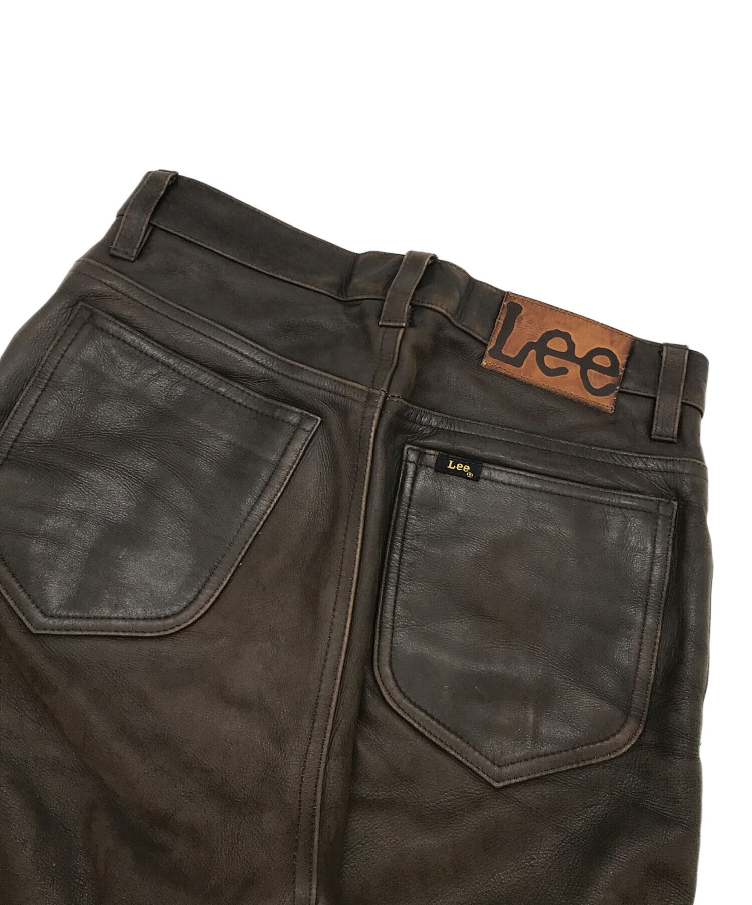 Lee RIDERS　レザーパンツ　W30 L34　ブラック Lee Riders レザー パンツ サイズ W30 L34 ブラック リー ライダース