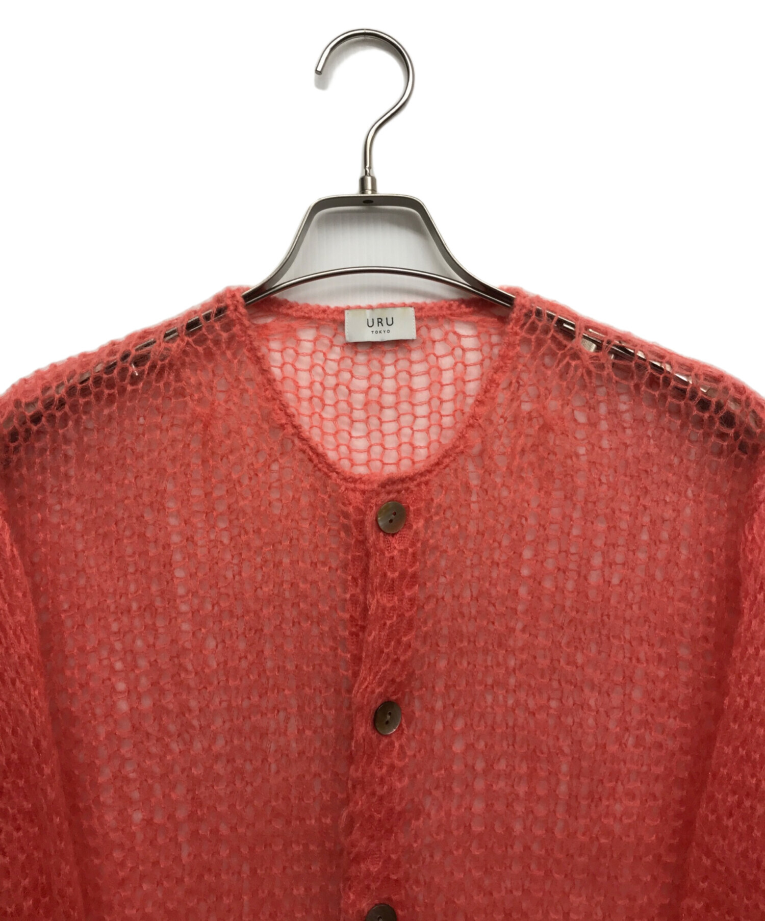 中古・古着通販】uru (ウル) 3G CARDIGAN ピンク サイズ:f｜ブランド 