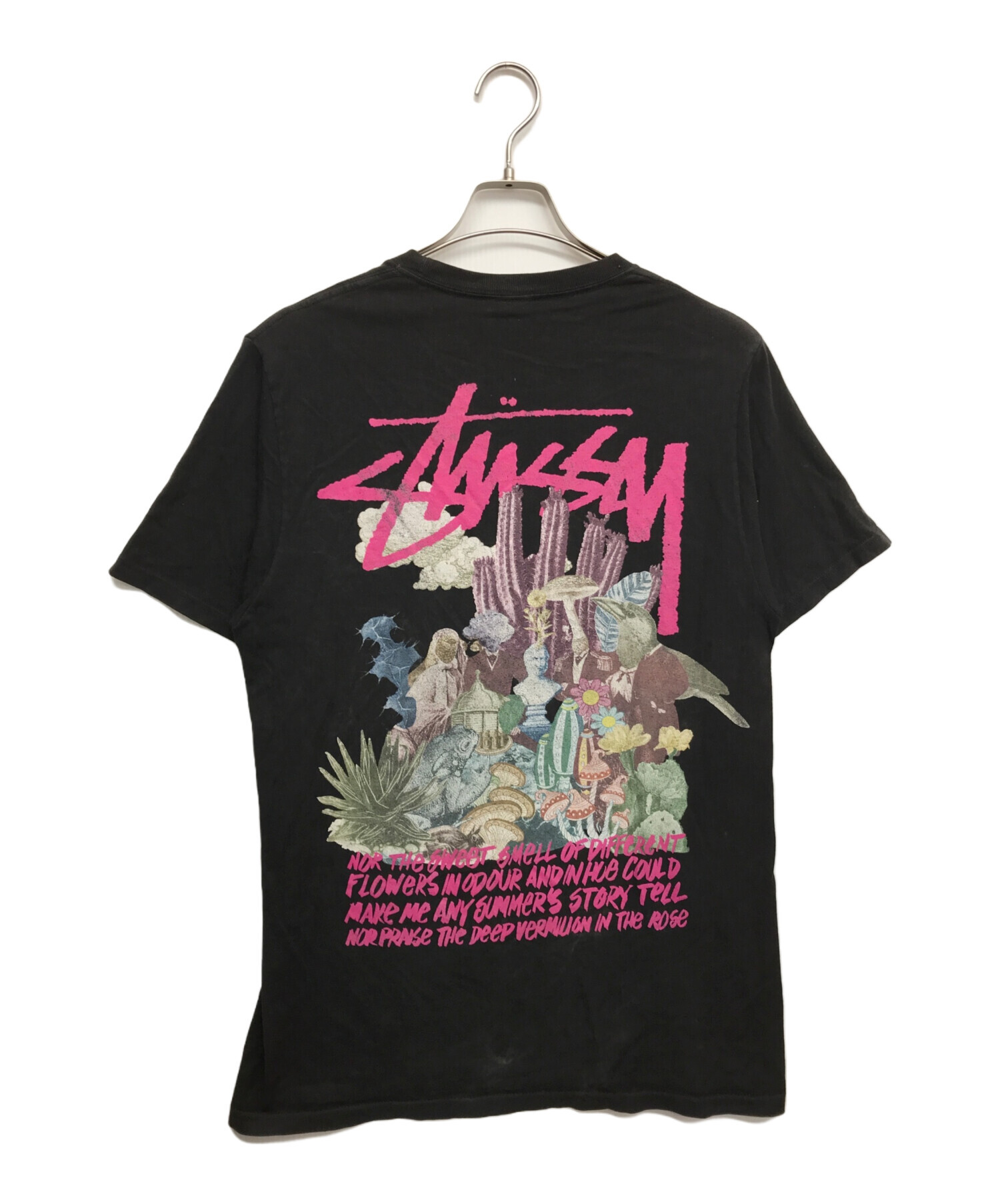 中古・古着通販】stussy (ステューシー) プリントTシャツ ブラック 