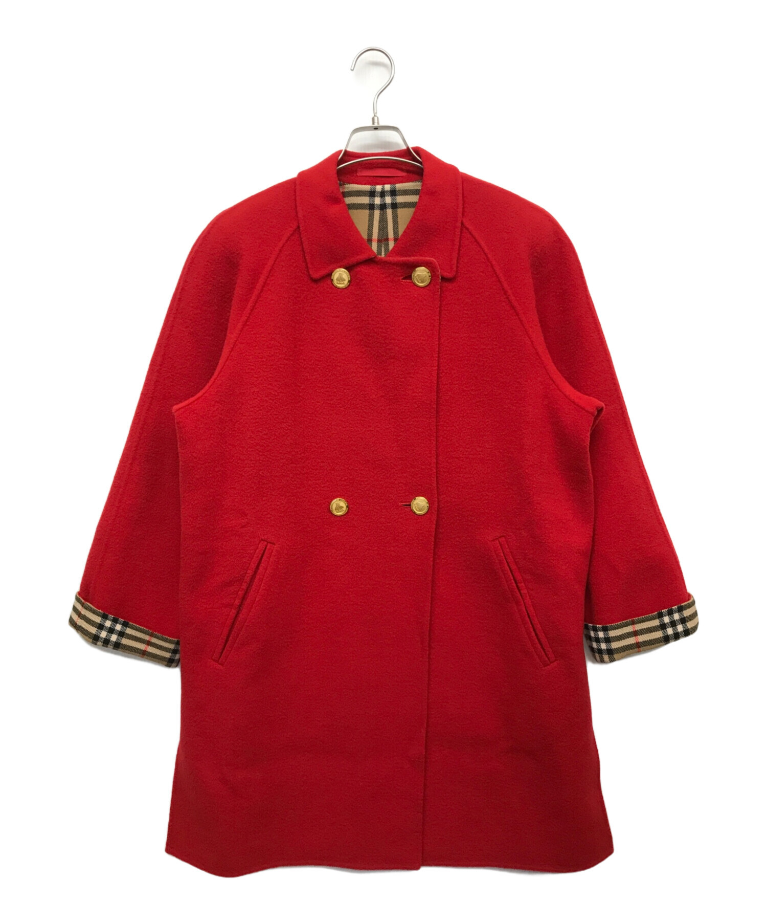 美品✨ 希少 ✨バーバリーズ ダブルフェイス カシミヤ混コート レッド 中古・古着通販】Burberry's (バーバリーズ) カシミヤ混コート レッド