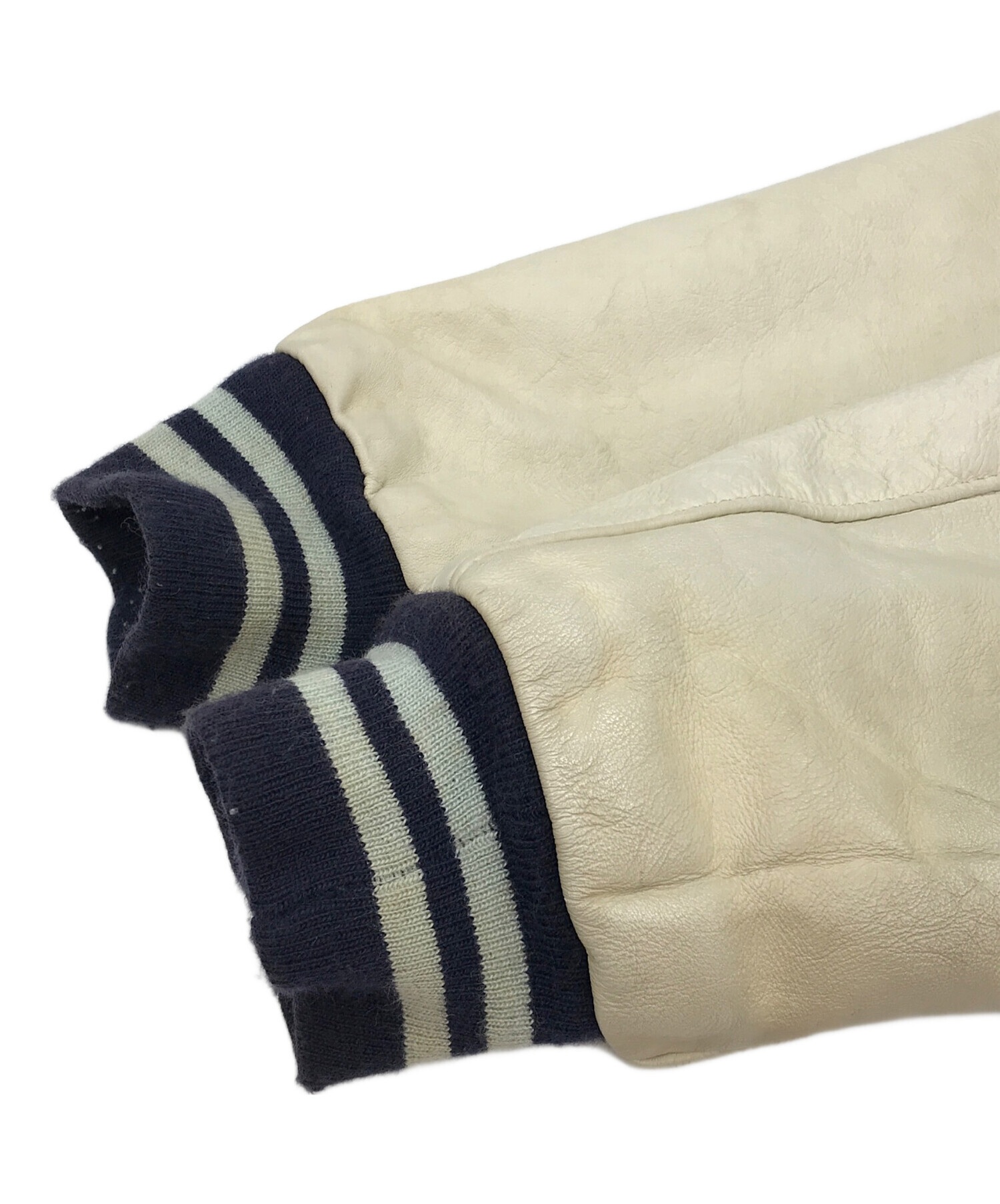 中古・古着通販】Schott (ショット) レザースタジャン ブルー サイズ