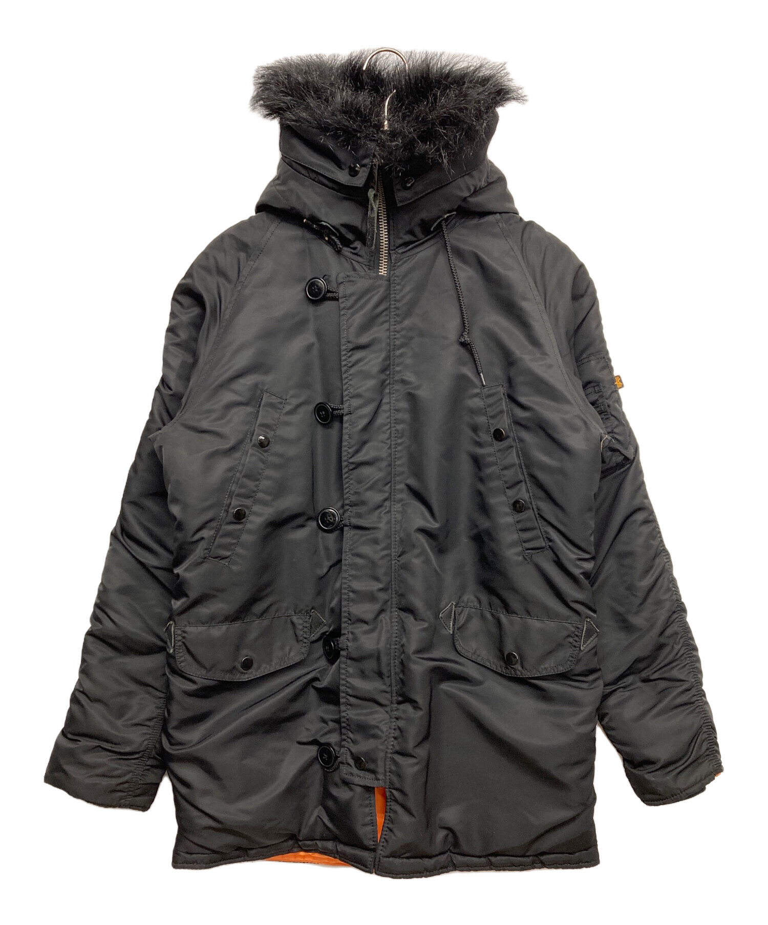 中古・古着通販】ALPHA (アルファ) N-3Bタイプコート ブラック サイズ