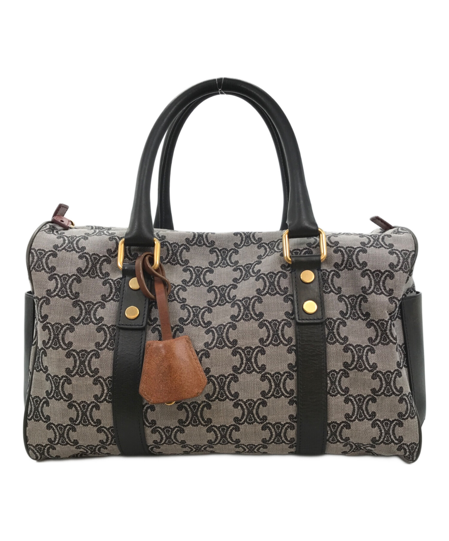 中古・古着通販】CELINE (セリーヌ) マカダム柄ハンドバッグ グレー 