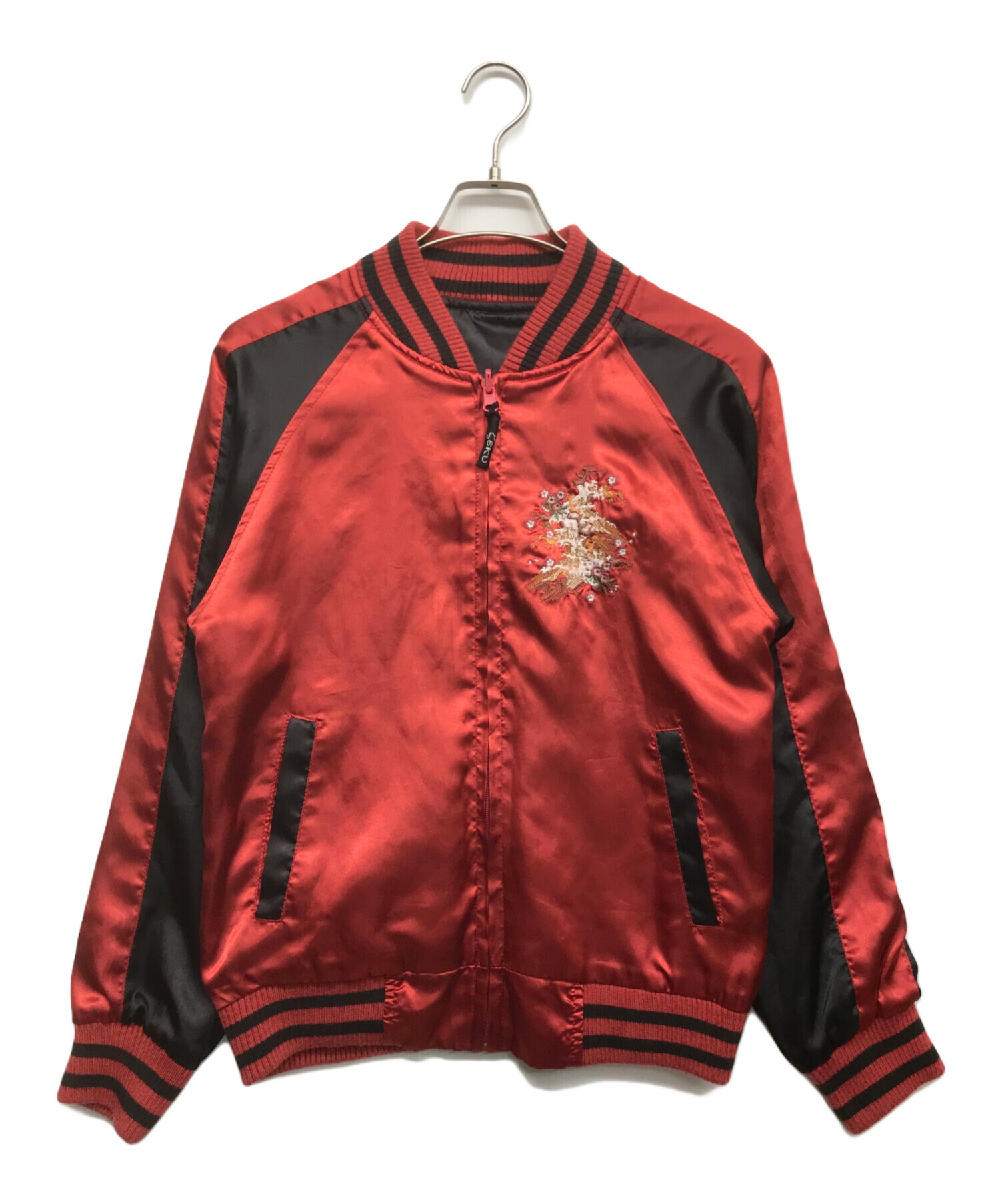 中古・古着通販】是空 (ゼクウ) スカジャン レッド サイズ:L|ブランド 中古・古着通販】是空 (ゼクウ) スカジャン レッド サイズ:L|ブランド