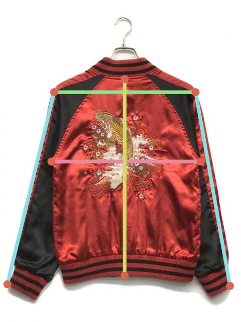中古・古着通販】是空 (ゼクウ) スカジャン レッド サイズ:L｜ブランド