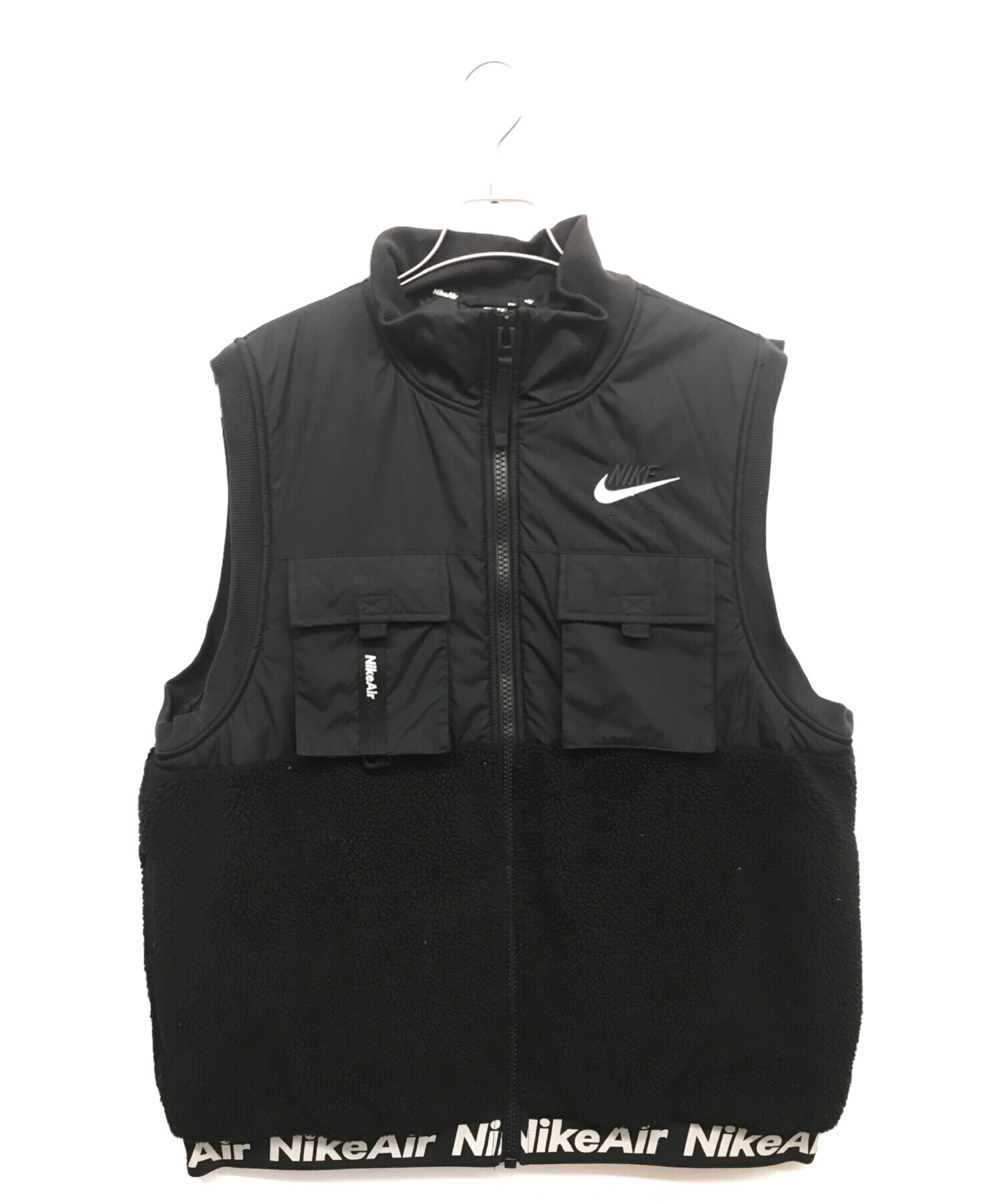Nike フリース ベスト ブラック 中古・古着通販】NIKE (ナイキ) フリースベスト ブラック サイズ:XL