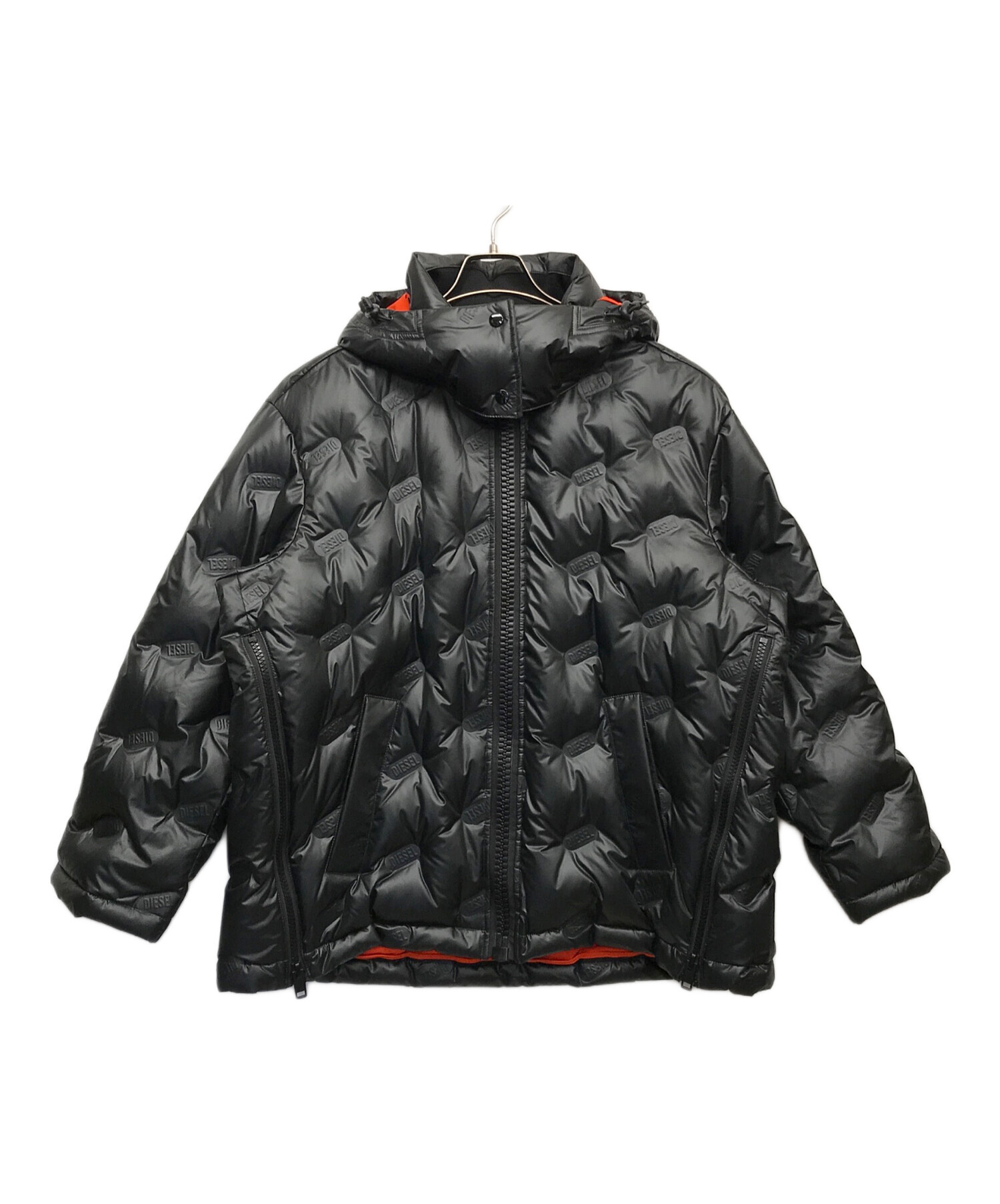 未使用DIESEL ブラック ダウンジャケット男女兼用 中古・古着通販】DIESEL (ディーゼル) ダウンジャケット